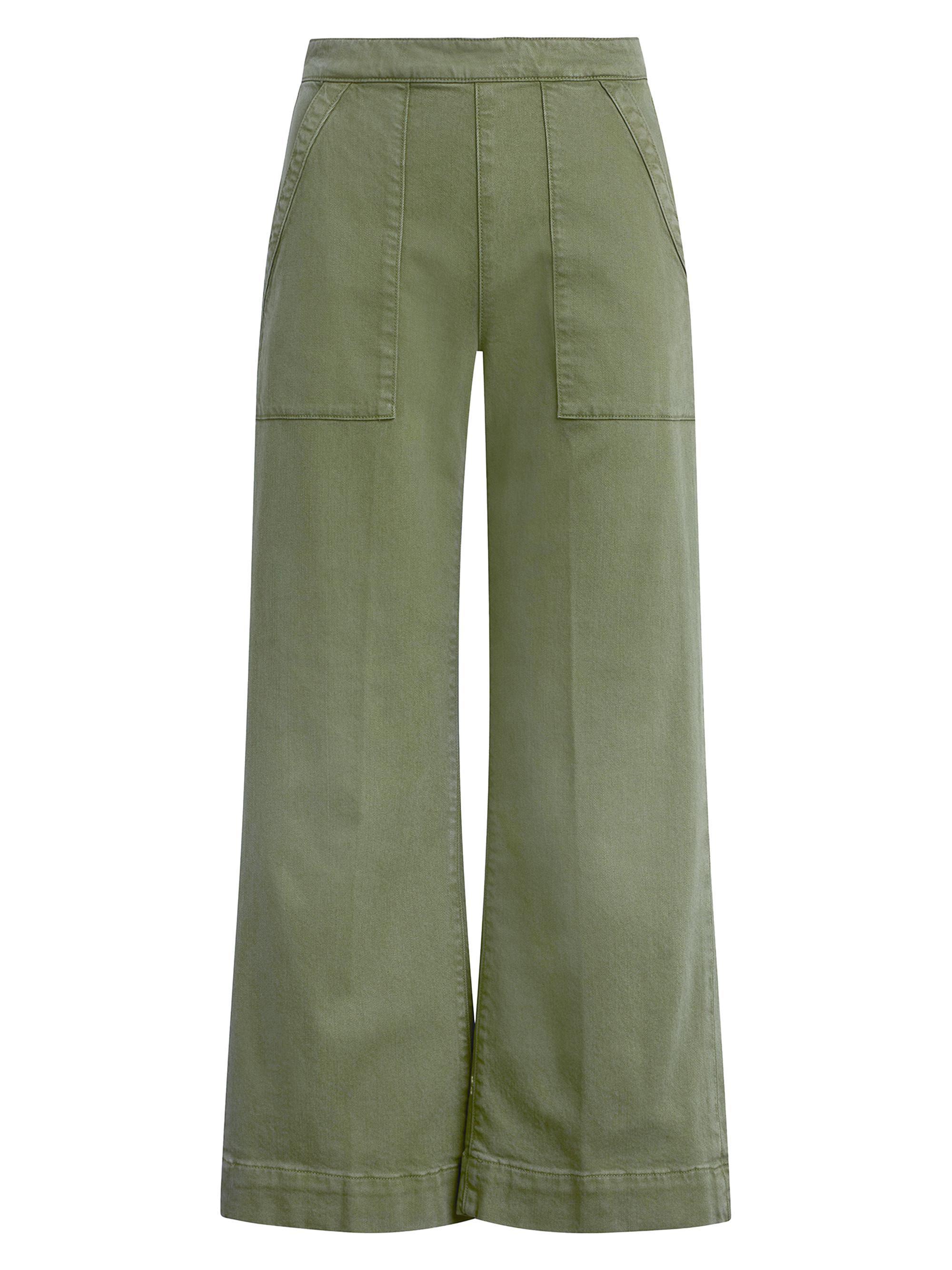 Joe's Jeans Women's The Side Zip Wide-Leg Ankle Pants - Pesto
