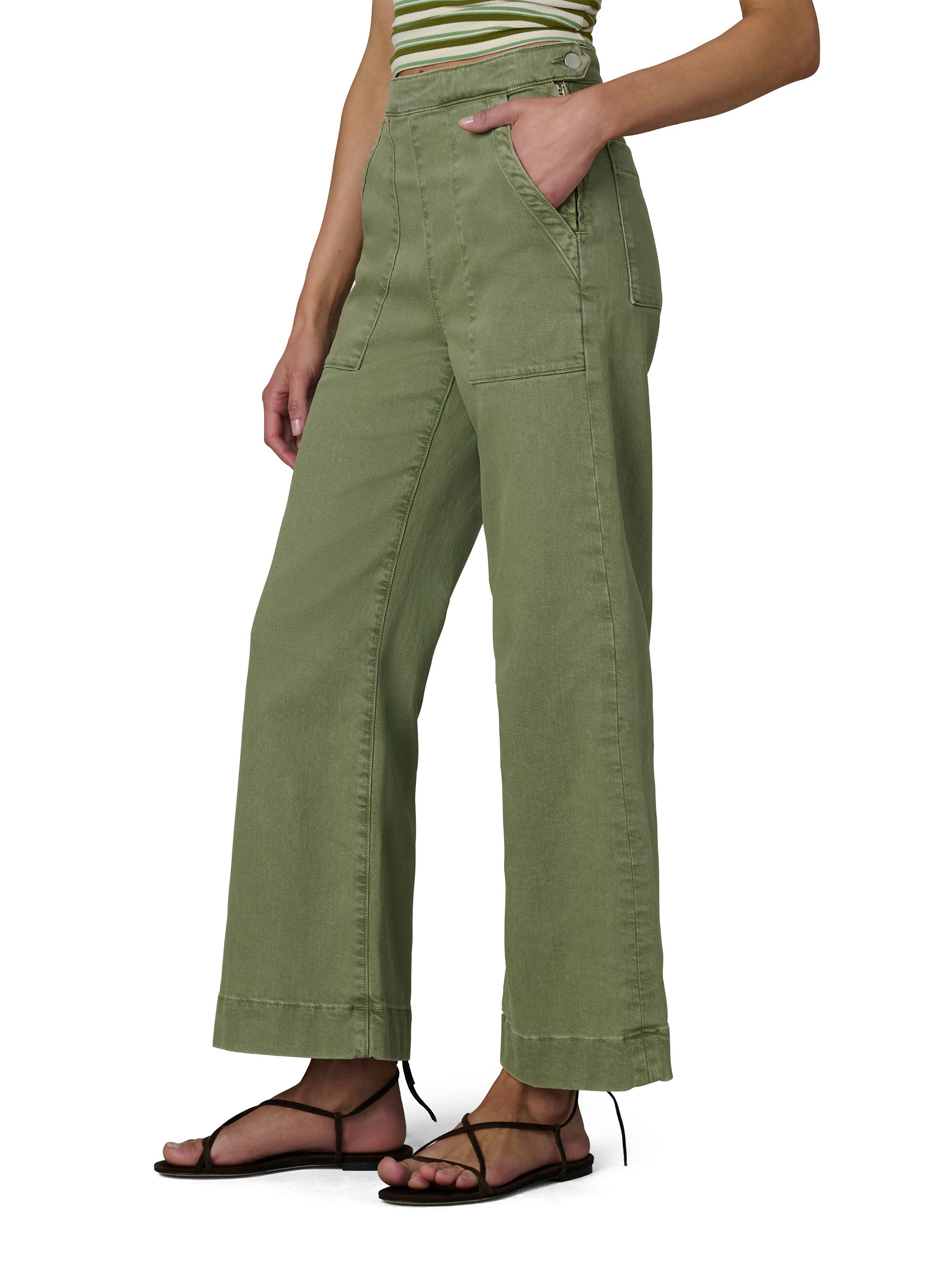 Joe's Jeans Women's The Side Zip Wide-Leg Ankle Pants - Pesto | Thumbnail 4
