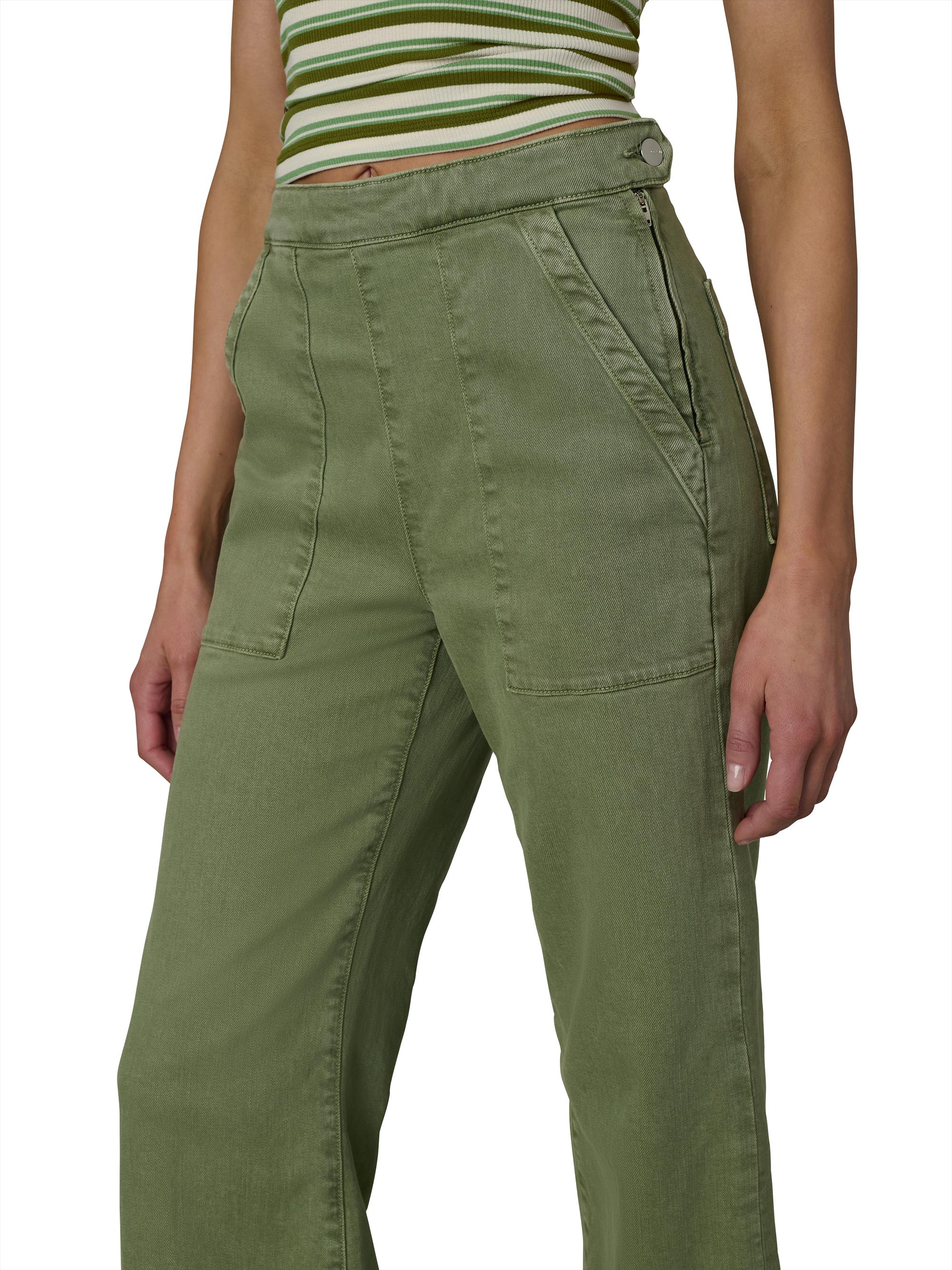 Joe's Jeans Women's The Side Zip Wide-Leg Ankle Pants - Pesto | Thumbnail 6