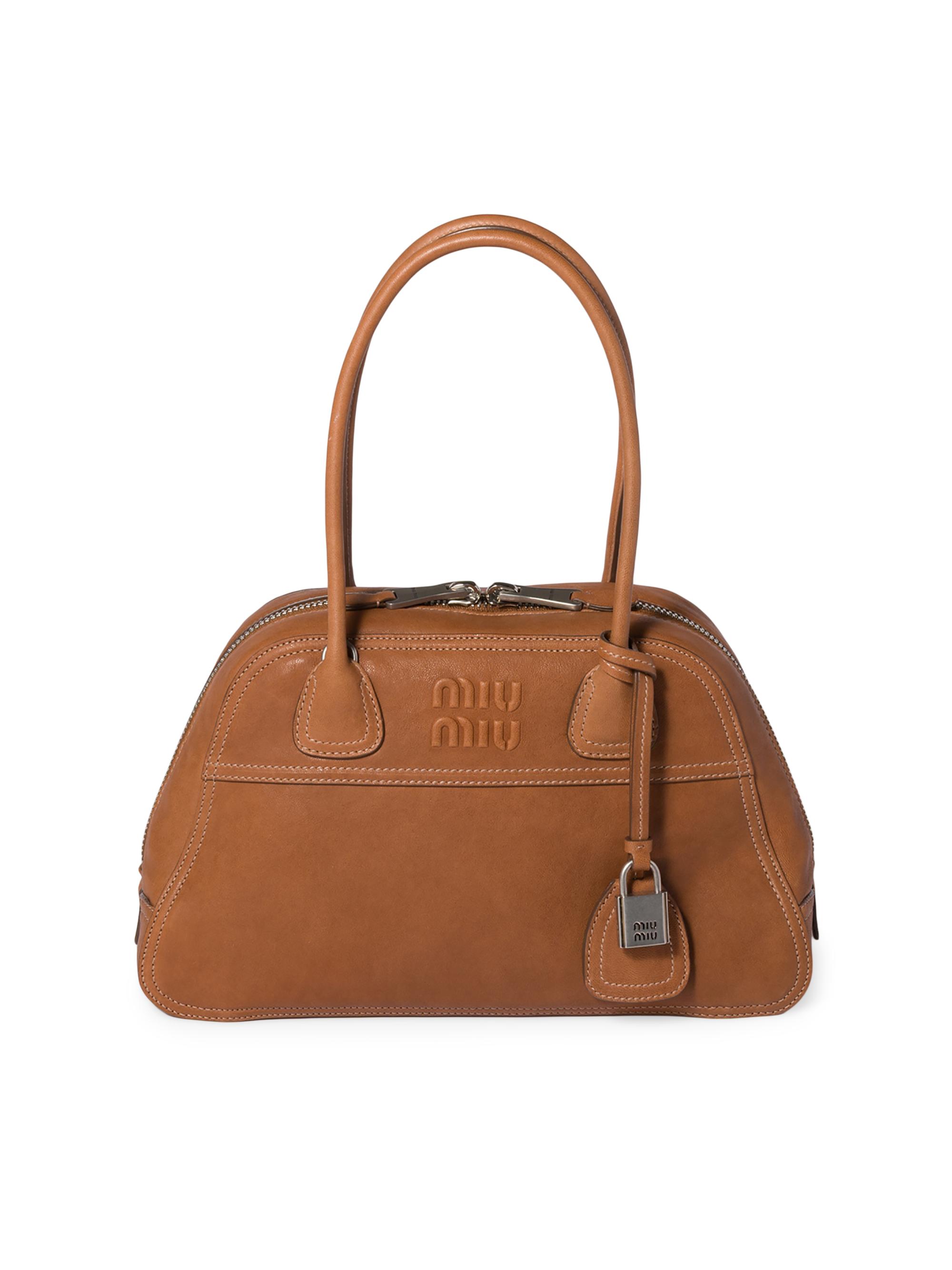 Miu Miu Arcadie Leather Top Handle Bag | Saks Fifth Avenue