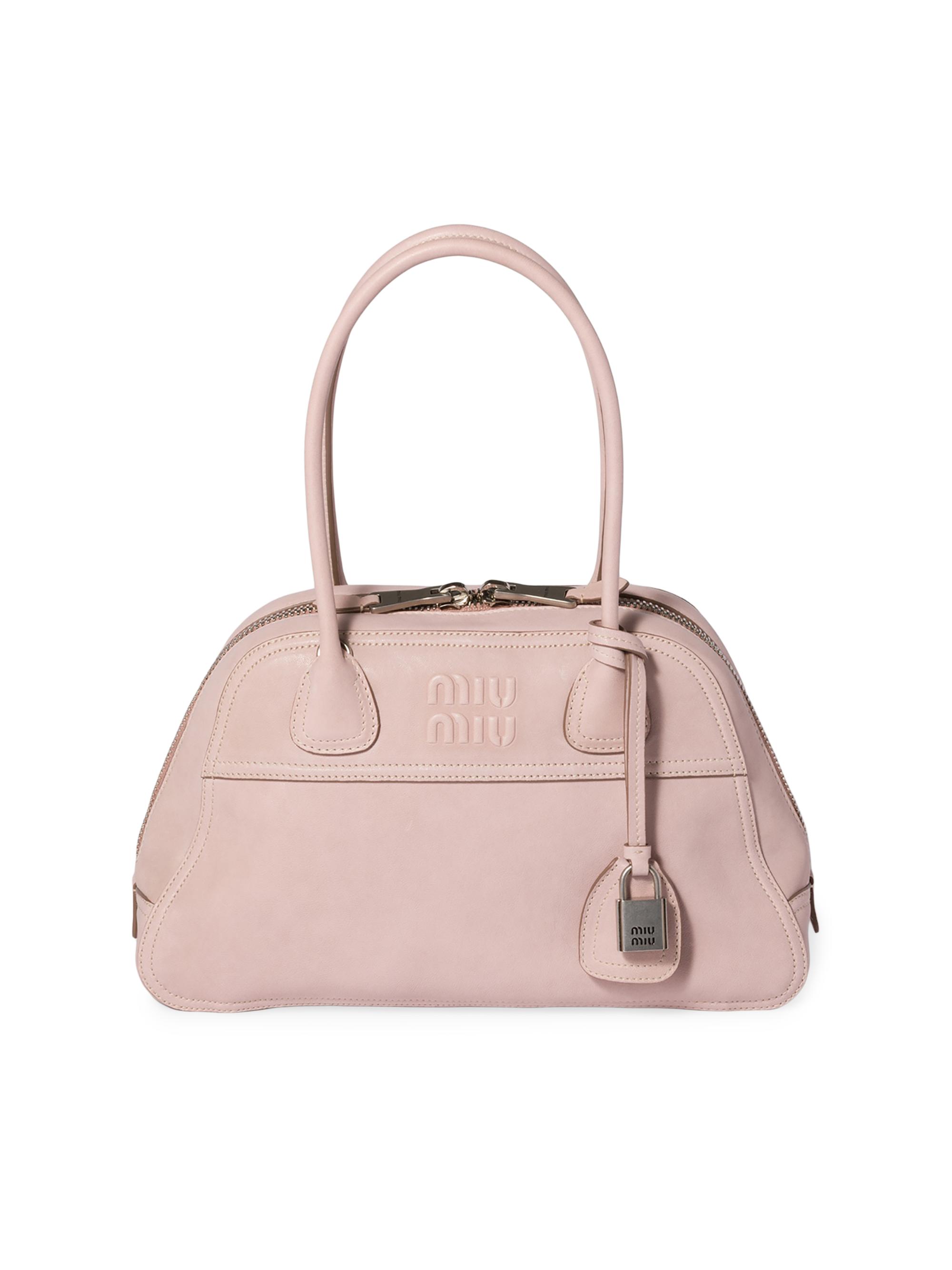 Miu Miu Women's Vivant Leather Top Handle Bag - Black