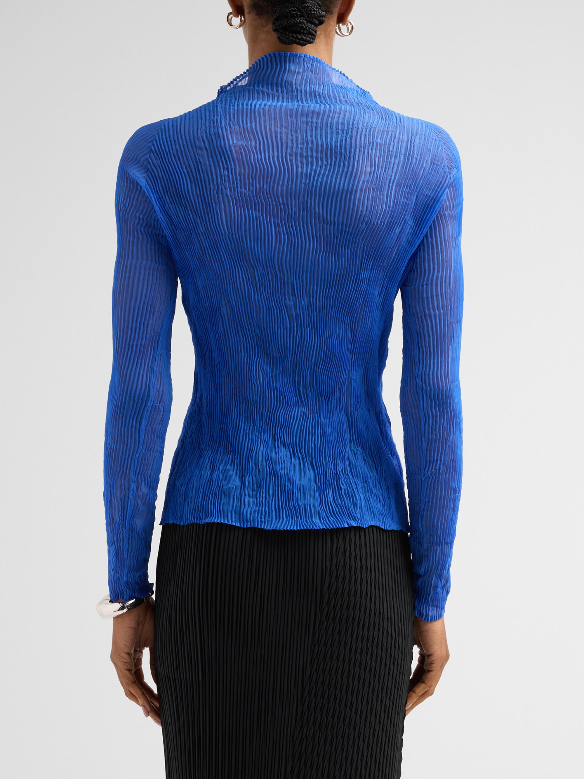 Issey Miyake Chiffon Twist Rib-Knit Top | Saks Fifth Avenue