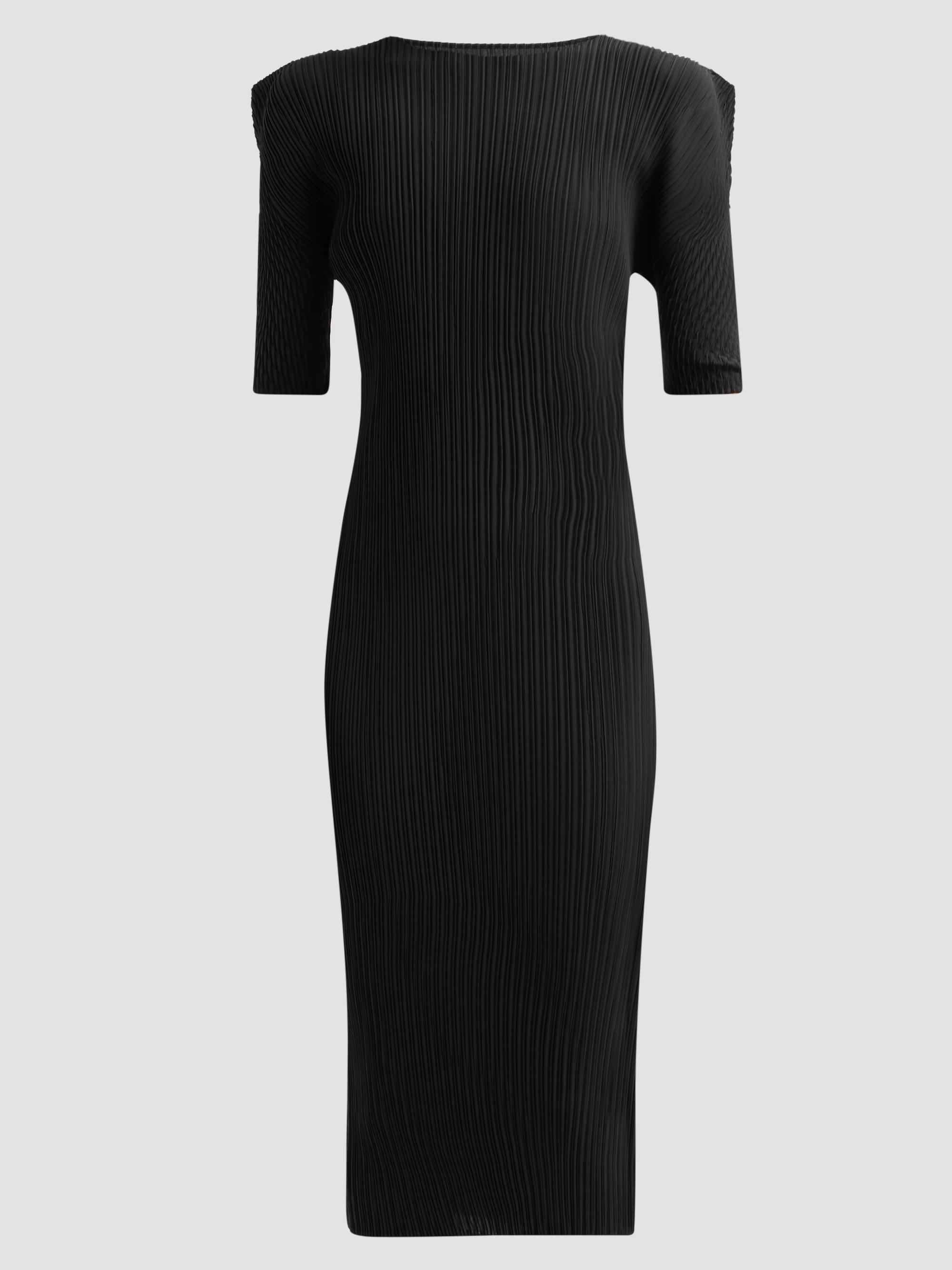 Pleats Please Issey Miyake Denim Trompe L'Oeil Midi-Dress | Saks