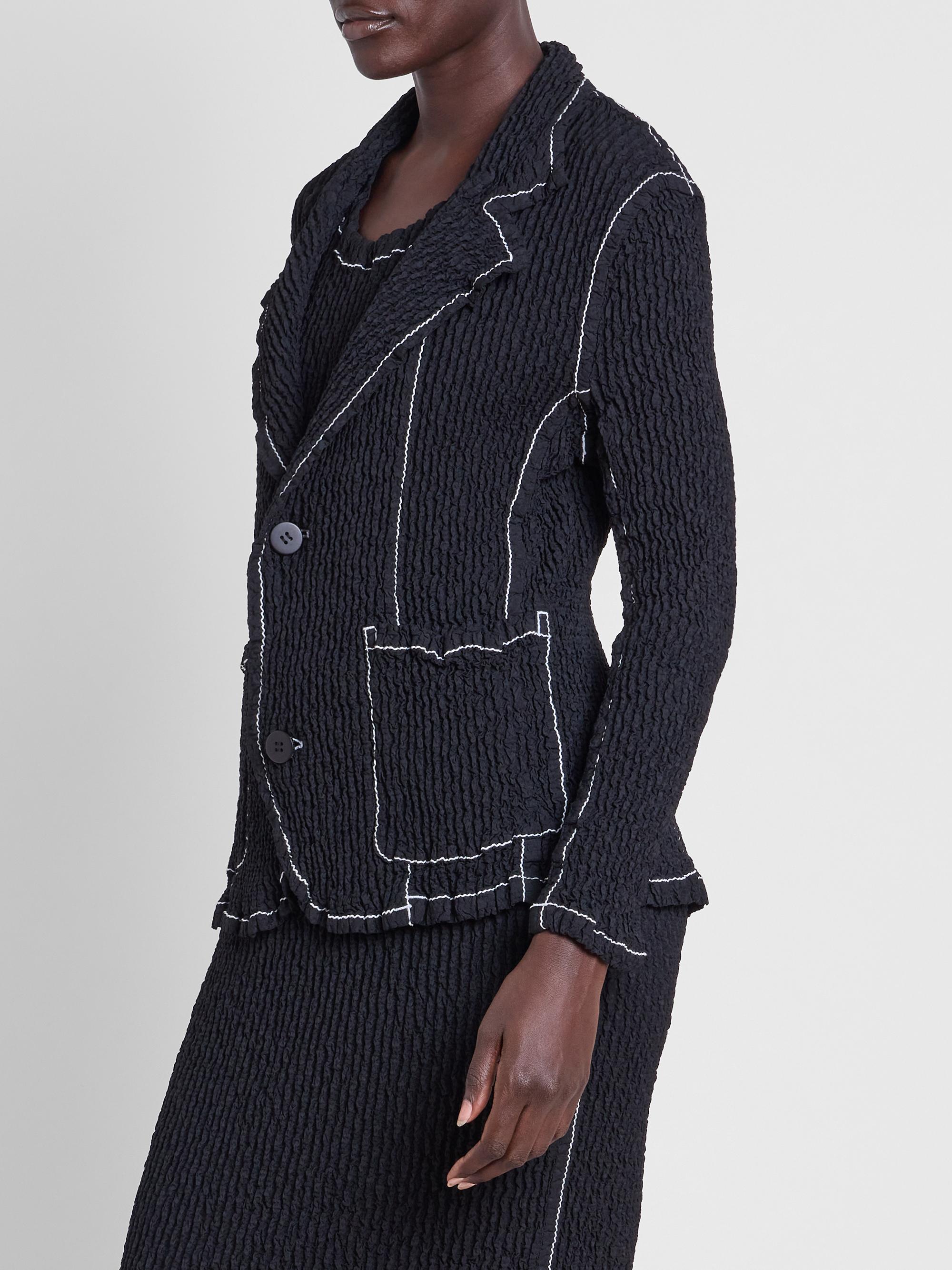 Issey Miyake Wavelet Ensemble Textured Notch Lapel Jacket | Saks
