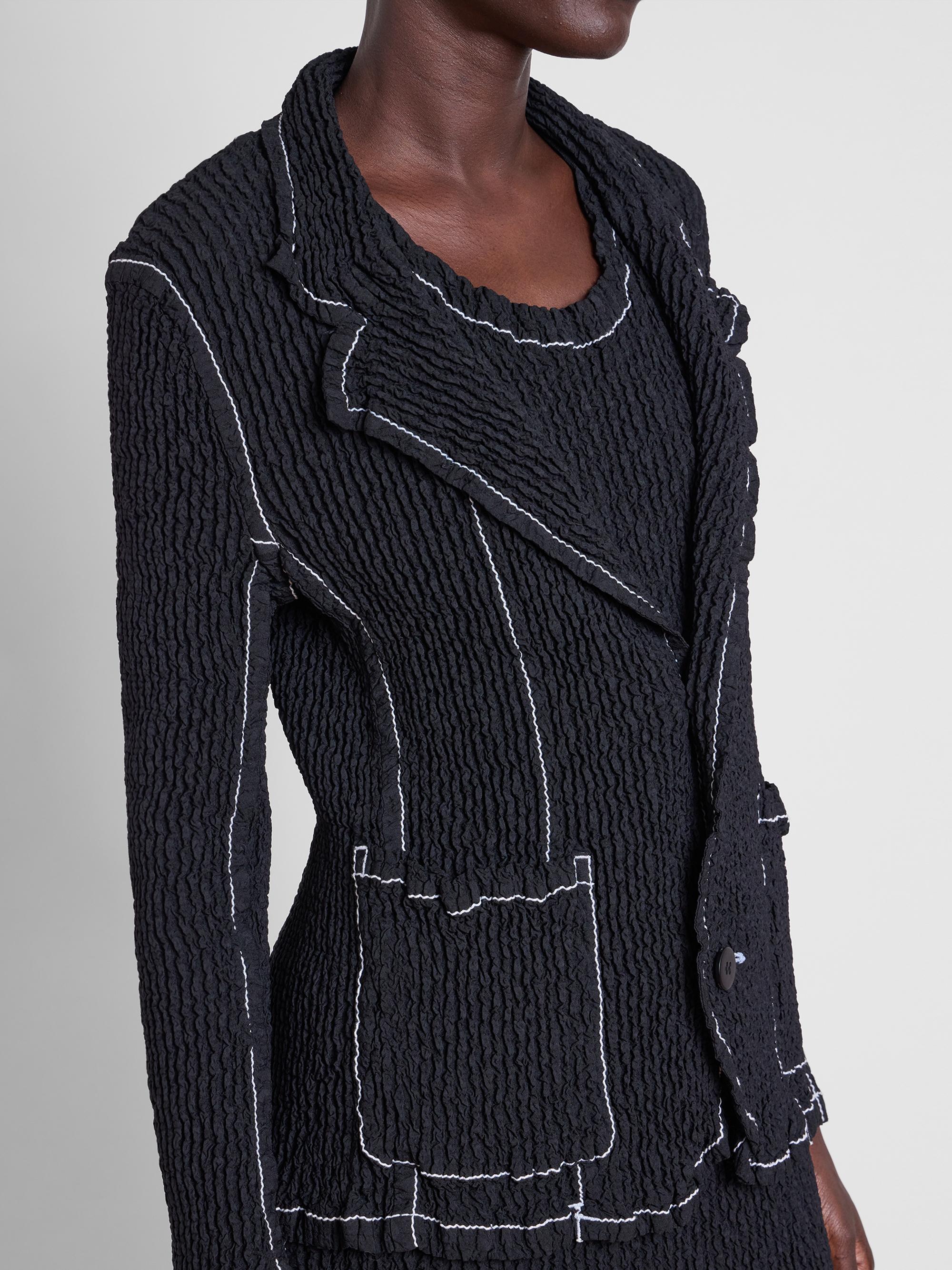 Issey Miyake Wavelet Ensemble Textured Notch Lapel Jacket | Saks