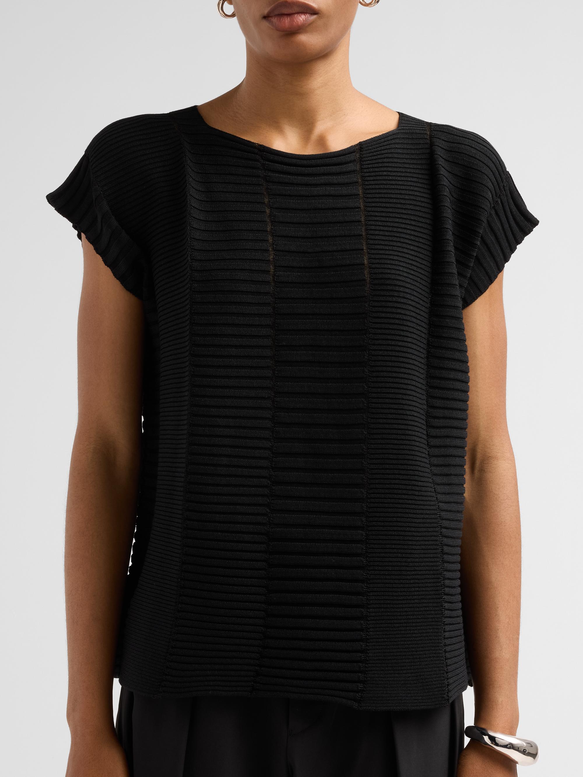 Issey Miyake Column Knit Short-Sleeve Top | Saks Fifth Avenue