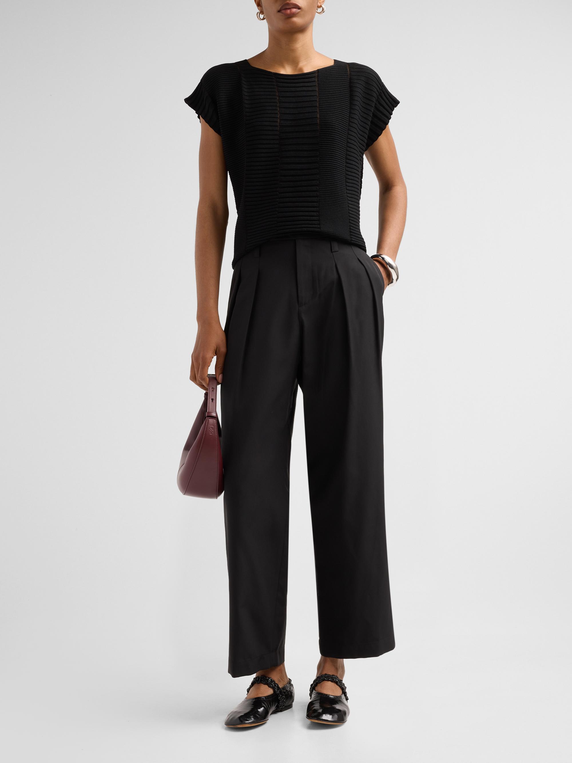 Issey Miyake Column Knit Short-Sleeve Top | Saks Fifth Avenue