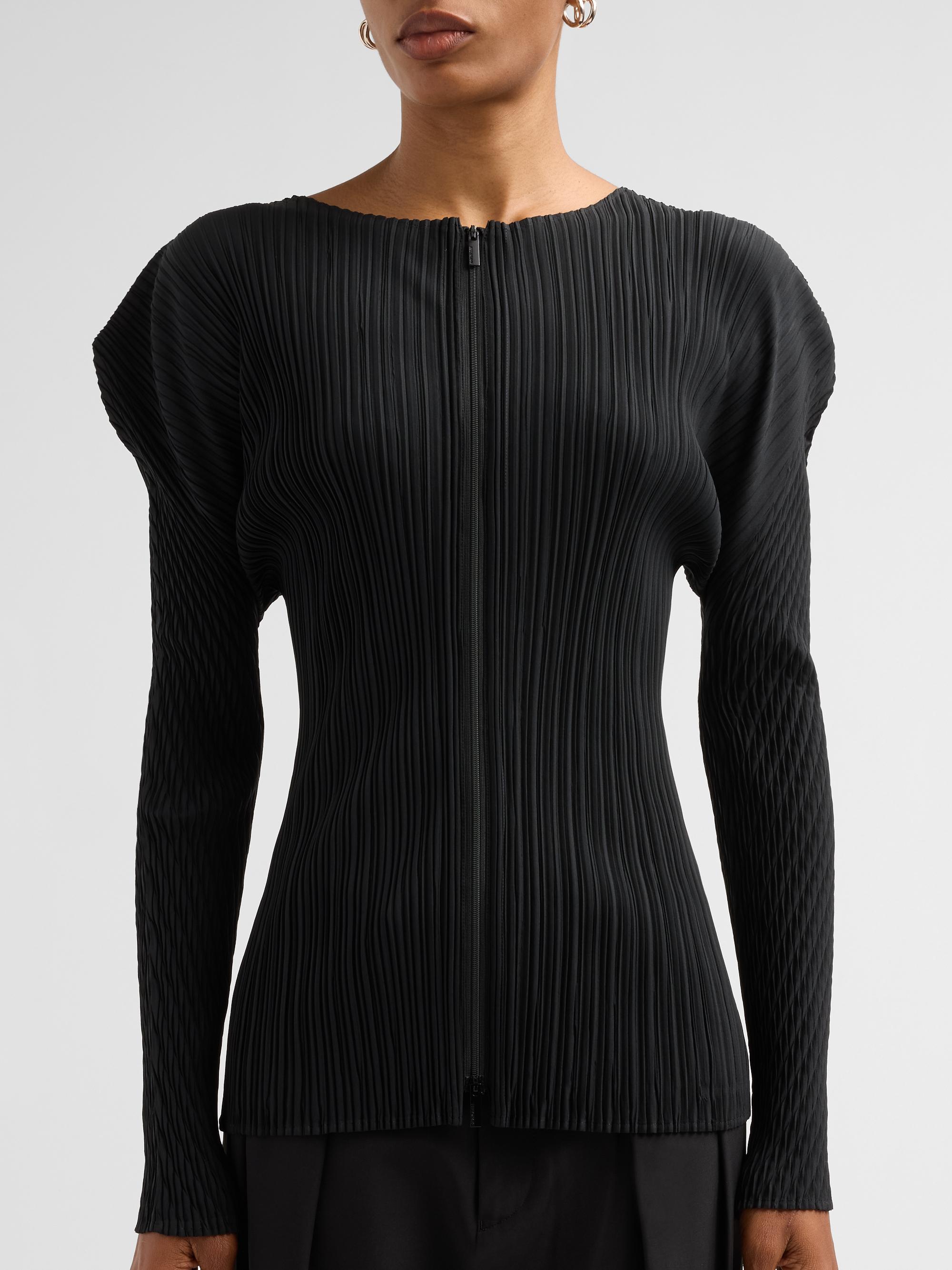 Issey Miyake Box Shoulder Pleats Cardigan | Saks Fifth Avenue