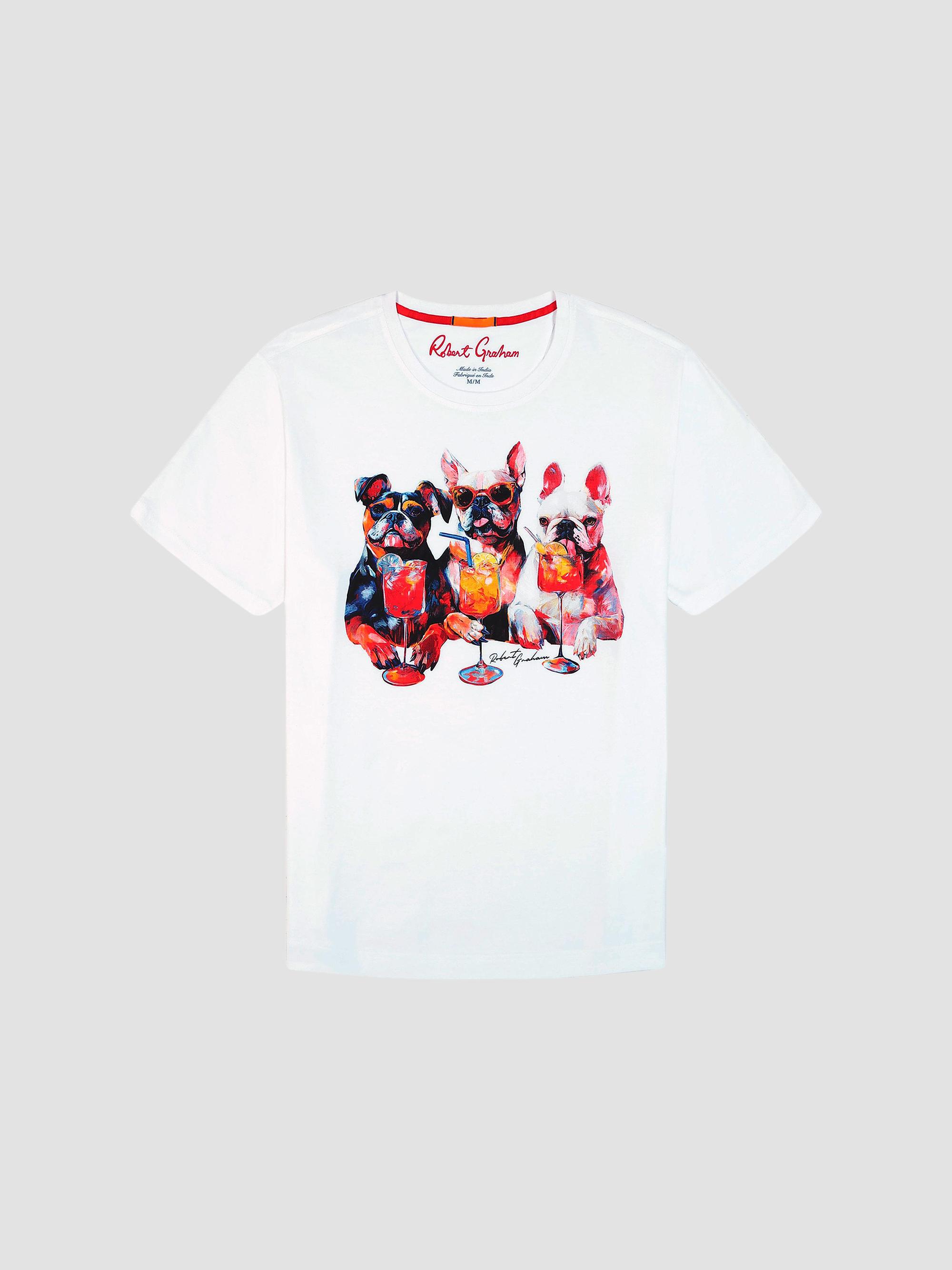 Robert Graham Men's Hair Of The Dog Knit T-Shirt - White | Thumbnail 7