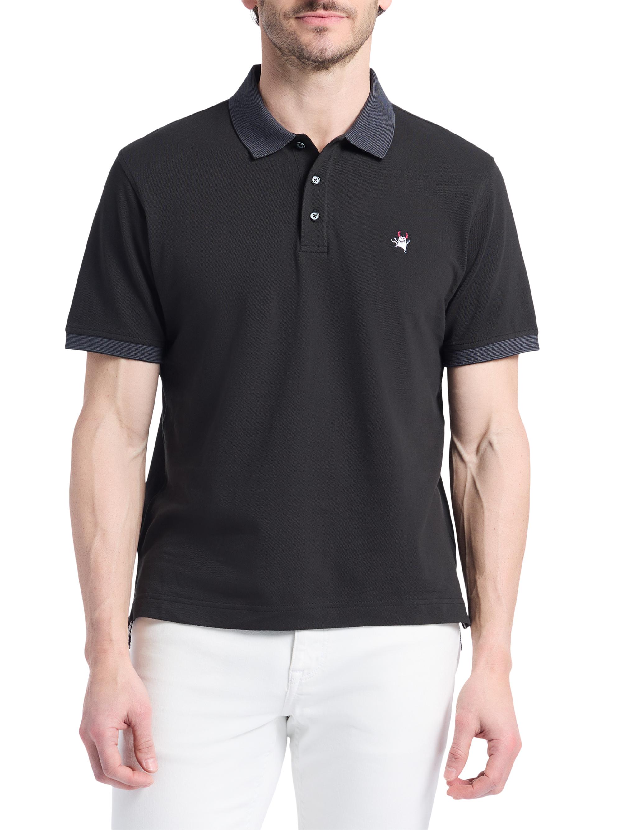 Robert Graham Men's Devil Knit Polo Shirt - Black