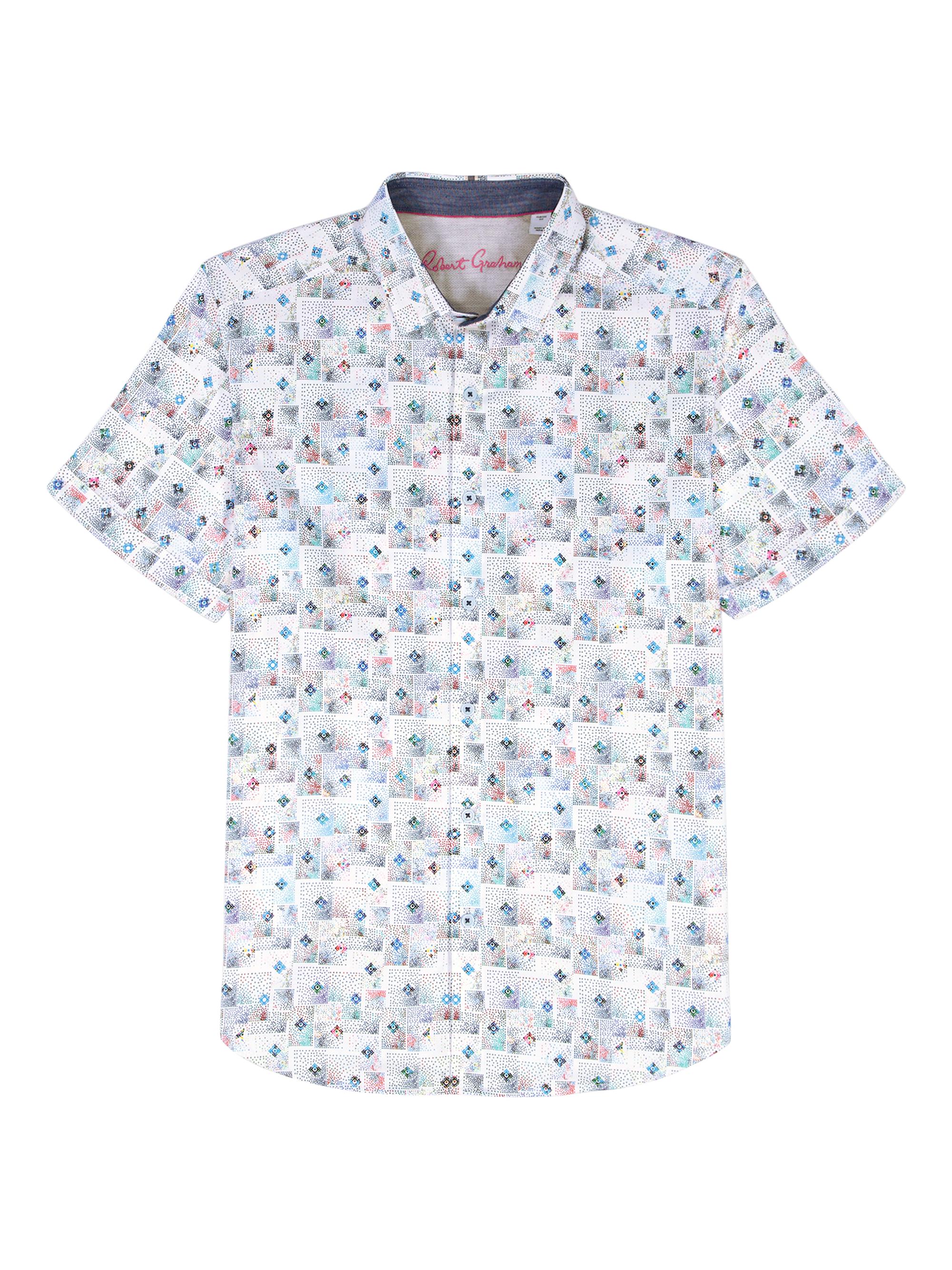 Robert Graham Men's Embarcadero Geometric Cotton Short-Sleeve Shirt