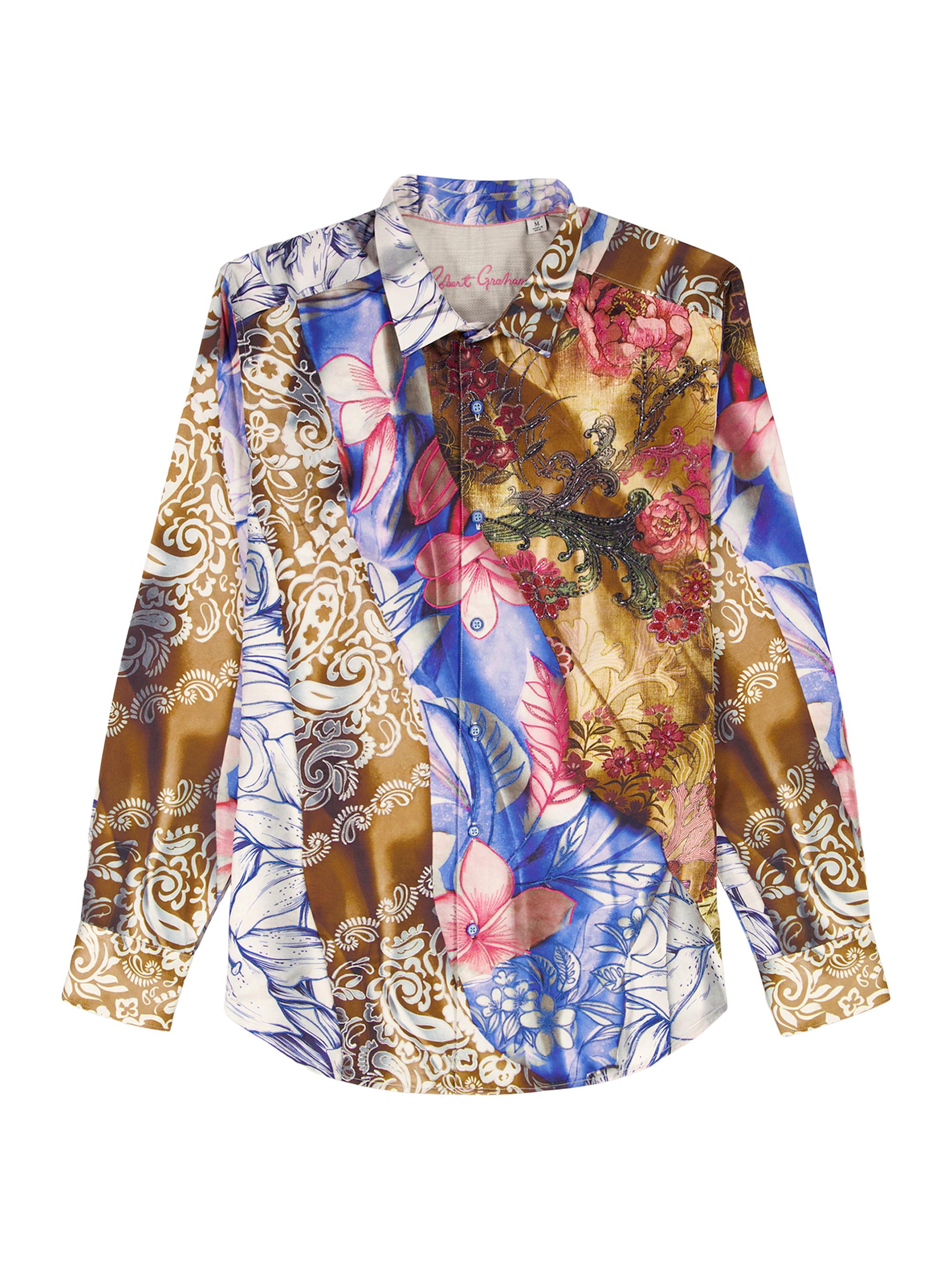 Robert Graham Men's Mendiburu Multi-Print Cotton Button-Front Shirt