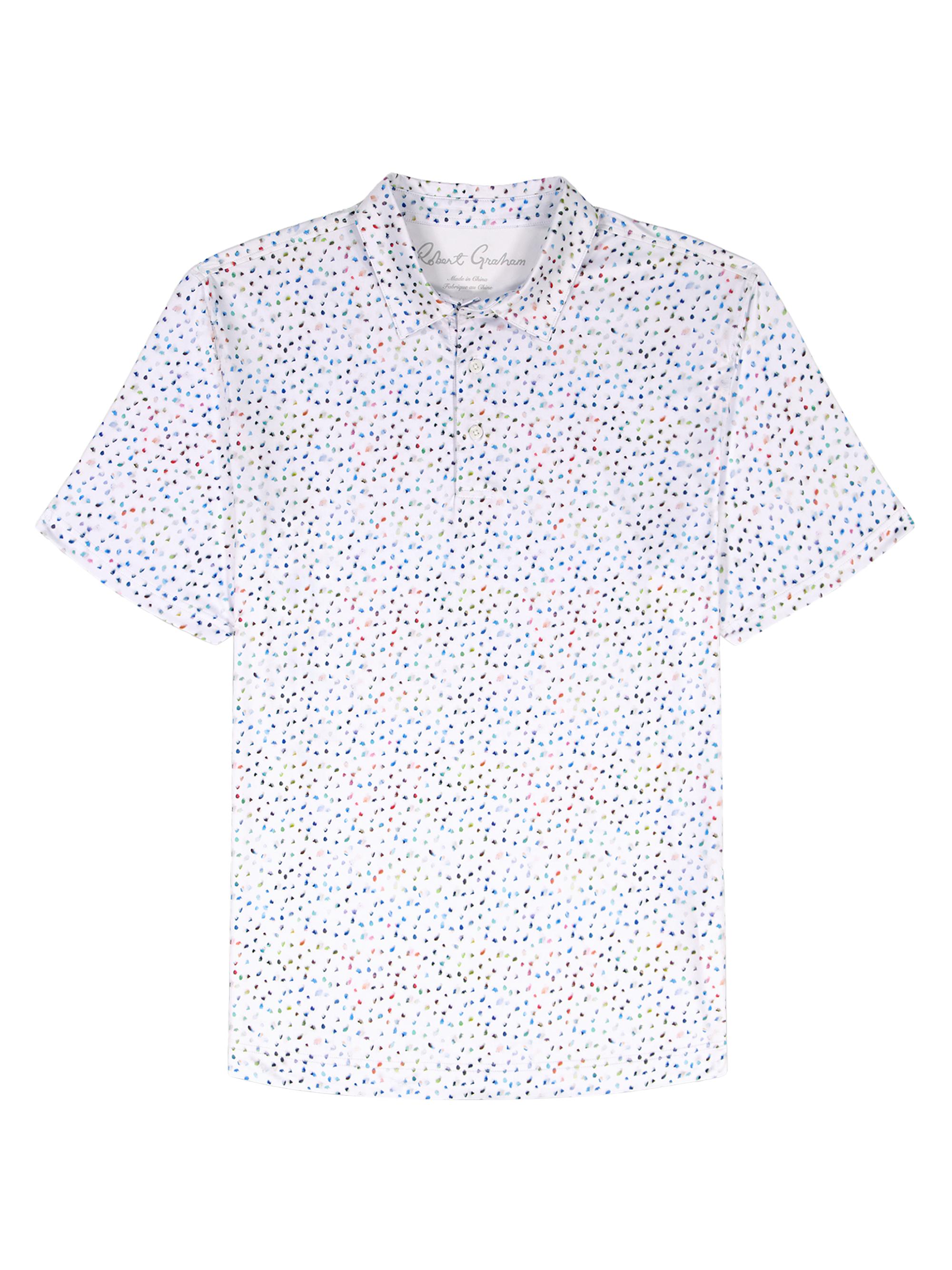 Robert Graham Men's Baybridge Dot-Print Polo Shirt - White