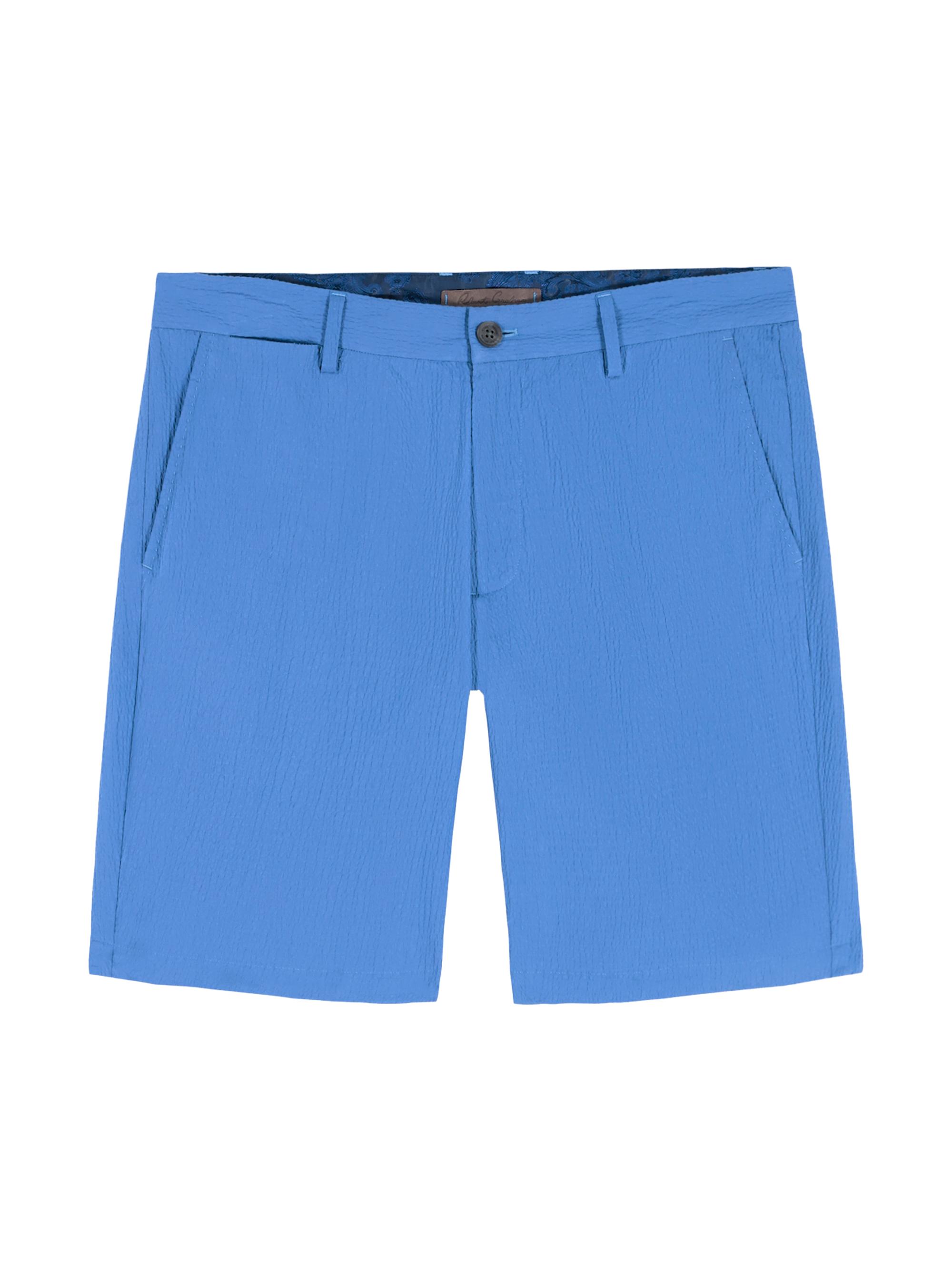 Robert Graham Men's Thresher Cotton-Blend Seersucker Shorts - Blue