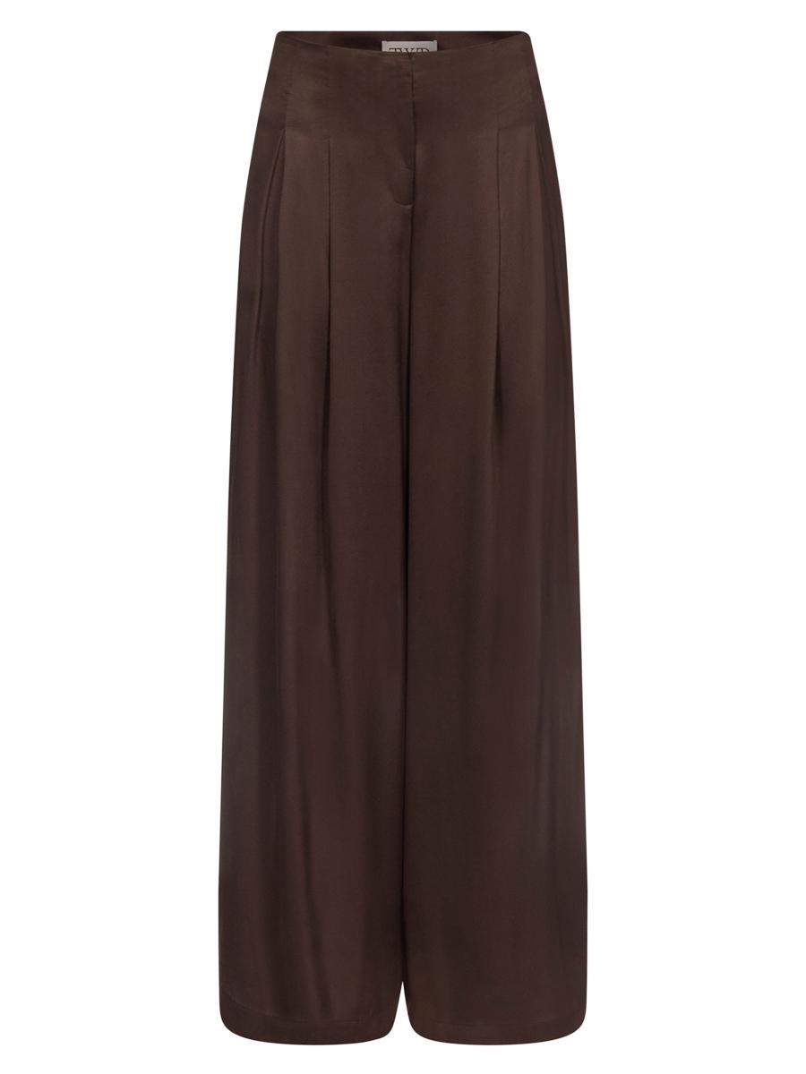 Twp Women's Drew Pleated Silk-blend Wide-leg Pants