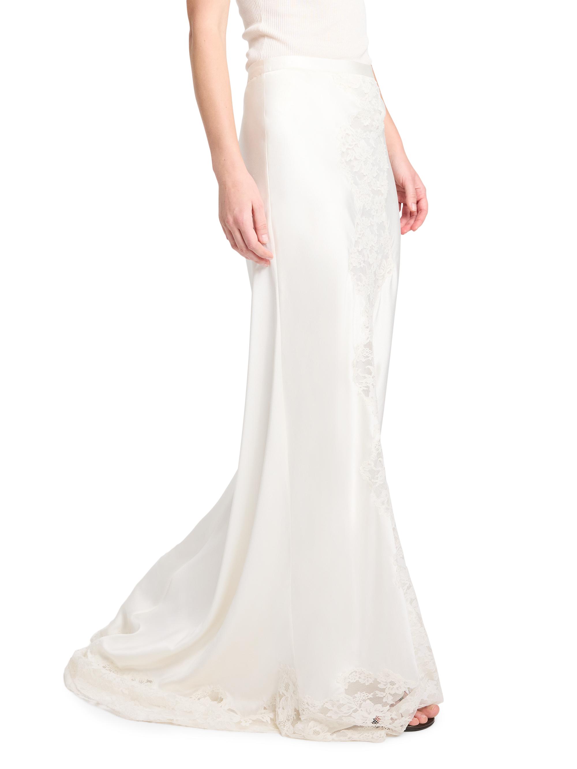 TWP Women's Stretch-Silk Lace Floor-Length Maxi Skirt - | Thumbnail 4