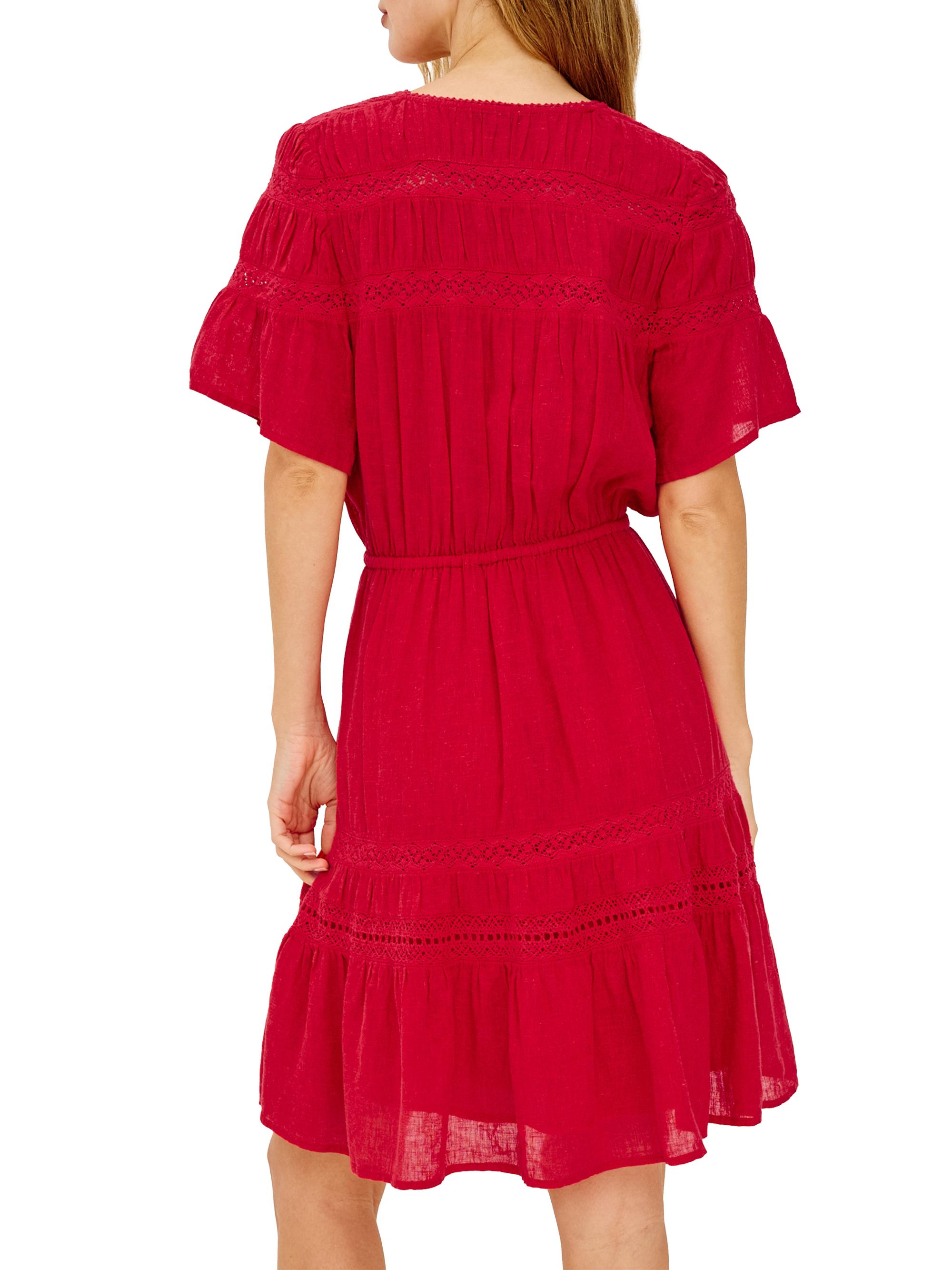 Rails Women's Winslow Linen-Blend A-Line Minidress - Tomato | Thumbnail 4