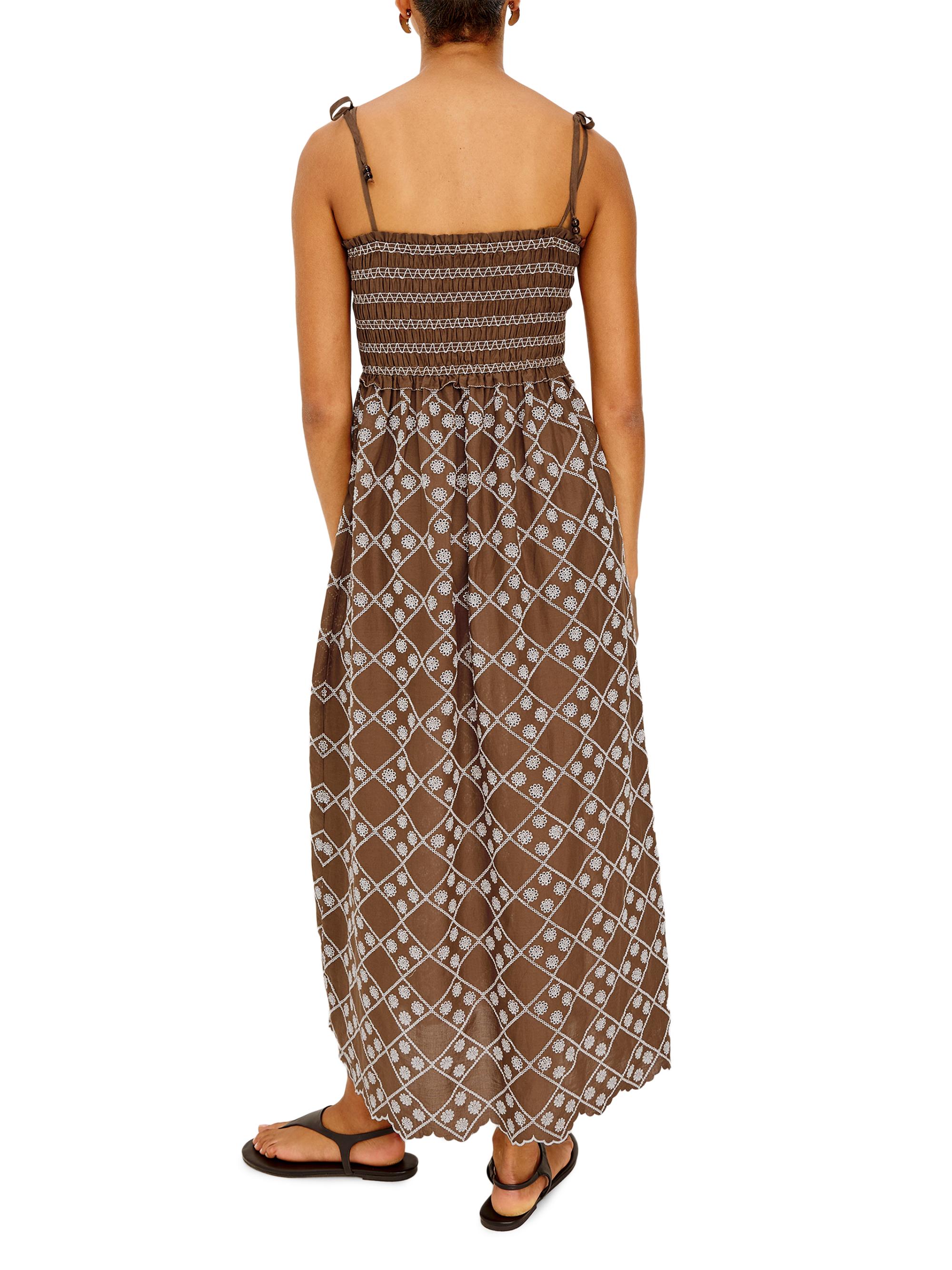Rails Women's Becca Eyelet Cotton Midi-Dress - Cocoa Daisy Embroidery | Thumbnail 3