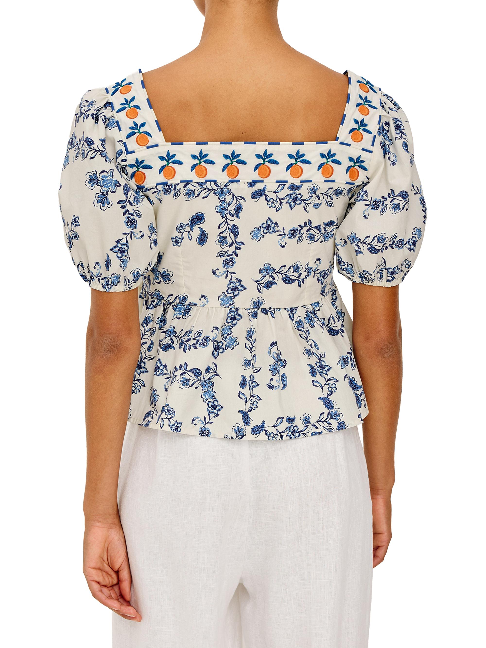 Rails Women's Presley Ceramic Floral Cotton Top - Ceramic Floral | Thumbnail 4