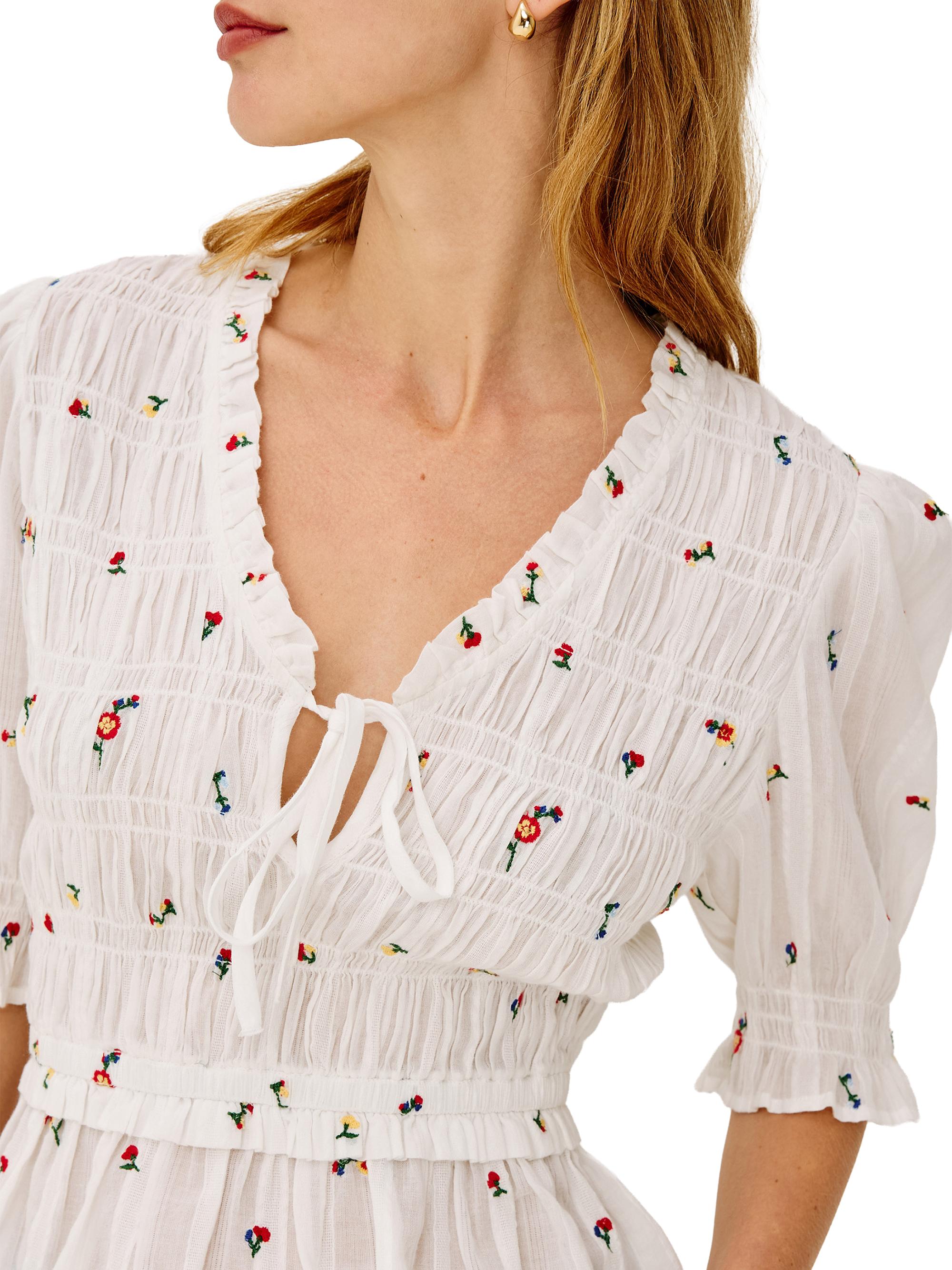 Rails Women's Fontaine Floral-Embroidered Cotton Top - White Wildflowers | Thumbnail 5