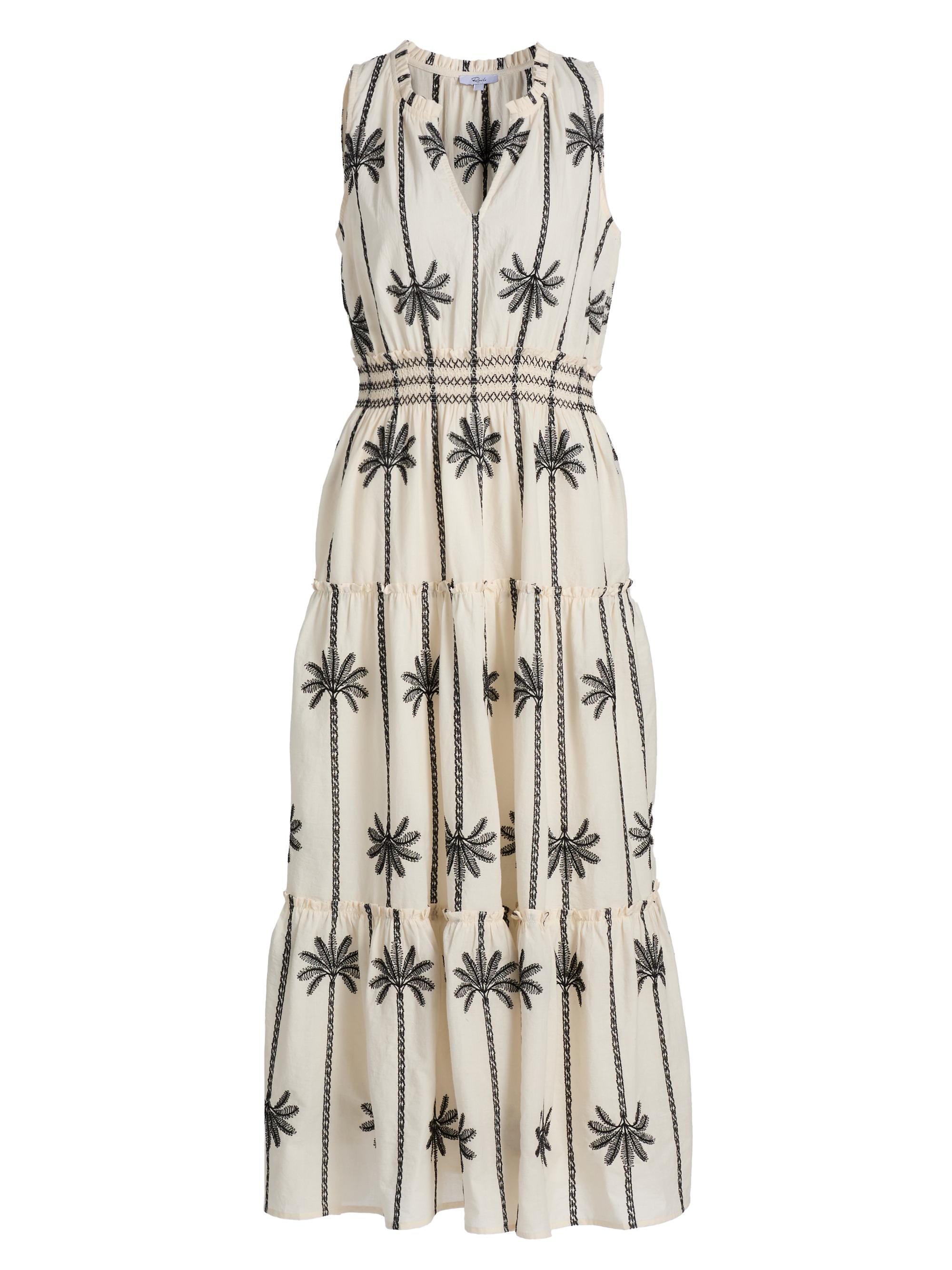 Rails Women's Loulou Embroidered Tiered Cotton Maxi Dress - Embroidered Palms