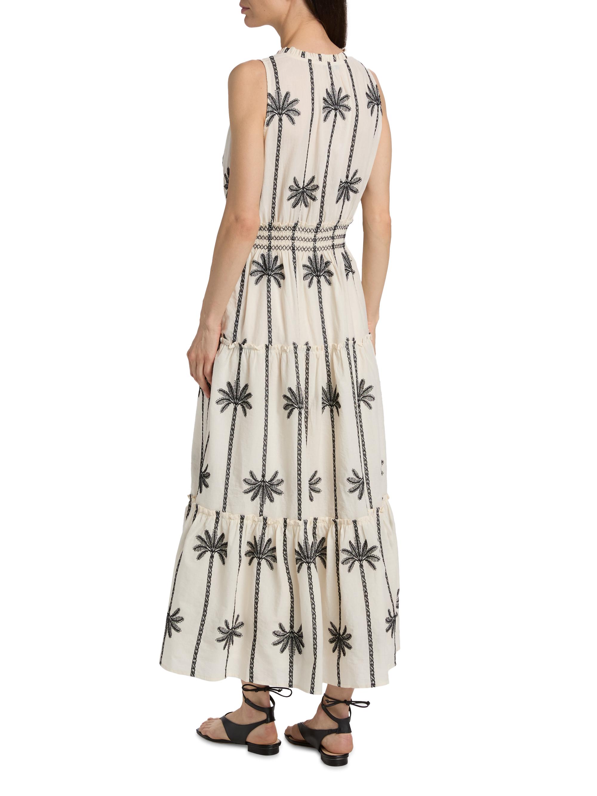 Rails Women's Loulou Embroidered Tiered Cotton Maxi Dress - Embroidered Palms | Thumbnail 5