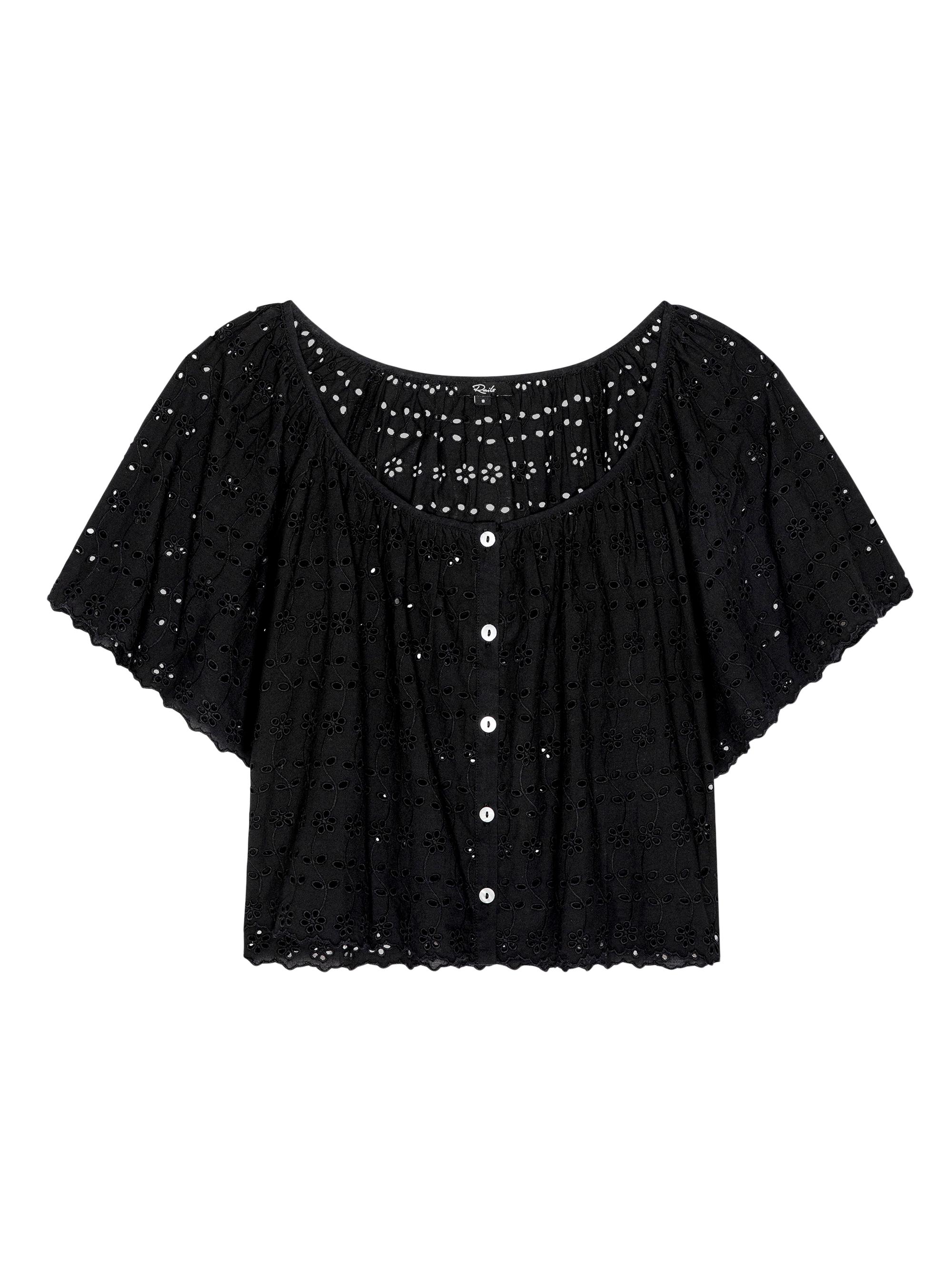 Rails Women's Miller Eyelet Cotton Top - Black Eyelet