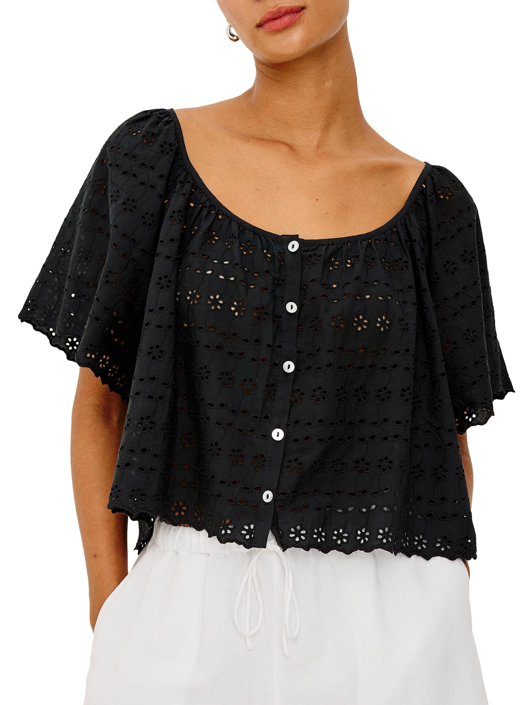 Rails Women's Miller Eyelet Cotton Top - Black Eyelet | Thumbnail 3