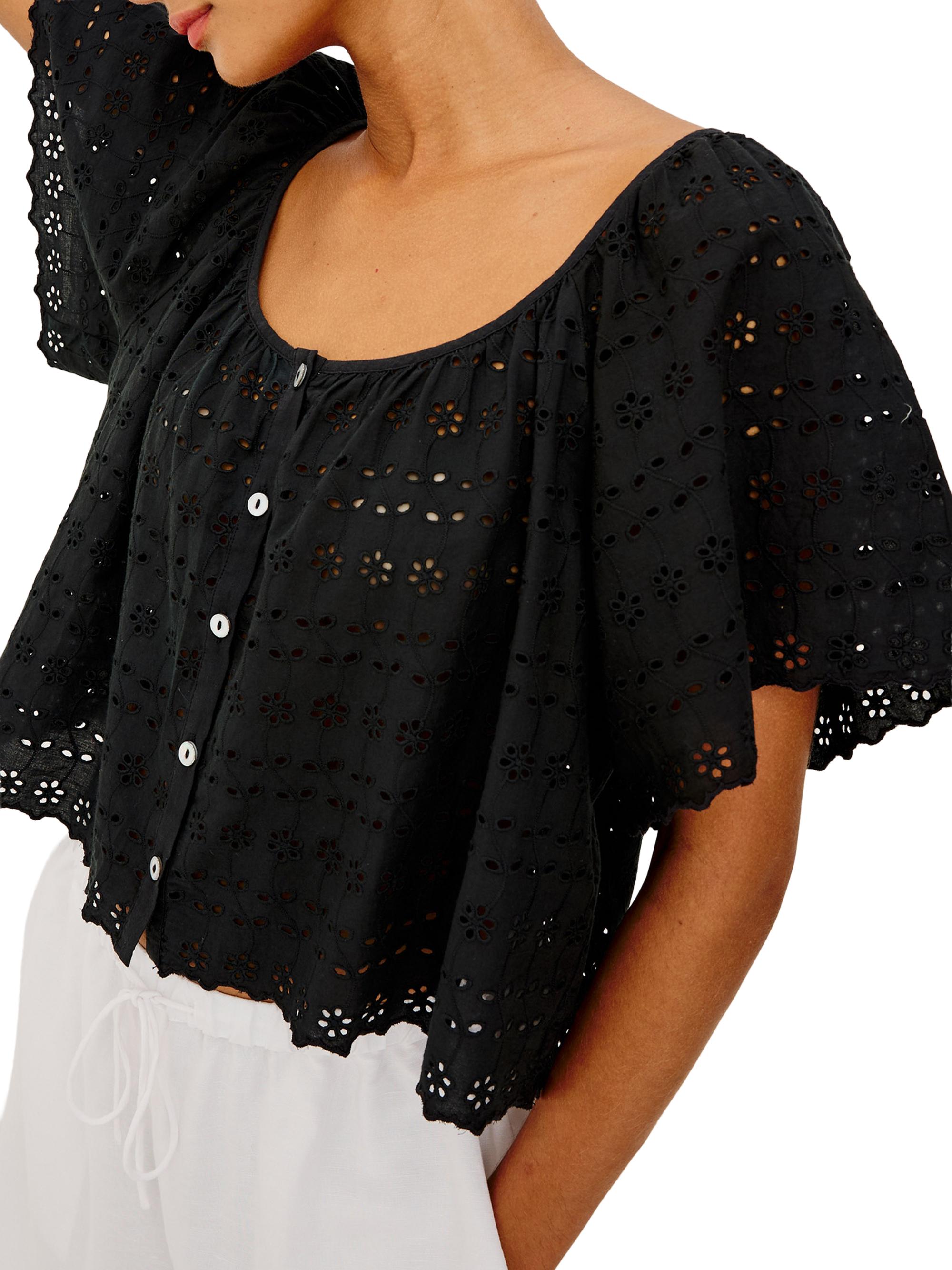 Rails Women's Miller Eyelet Cotton Top - Black Eyelet | Thumbnail 4