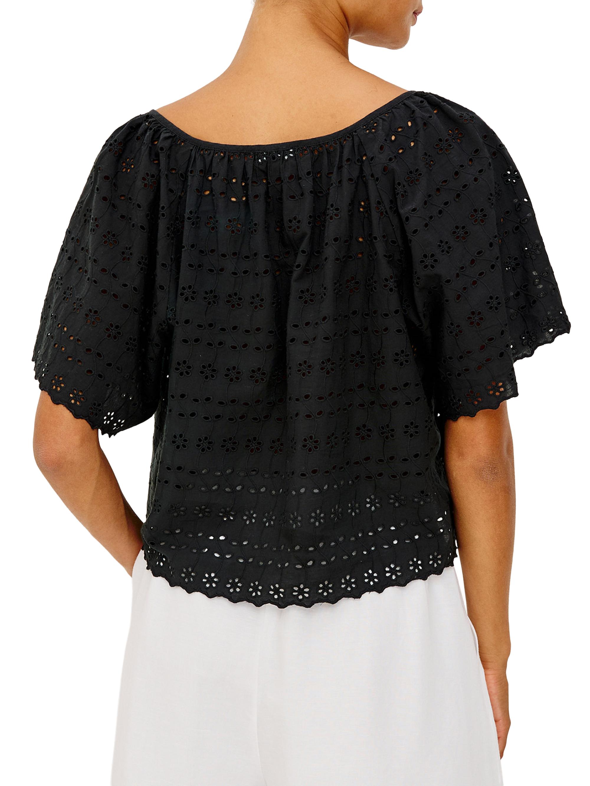 Rails Women's Miller Eyelet Cotton Top - Black Eyelet | Thumbnail 5
