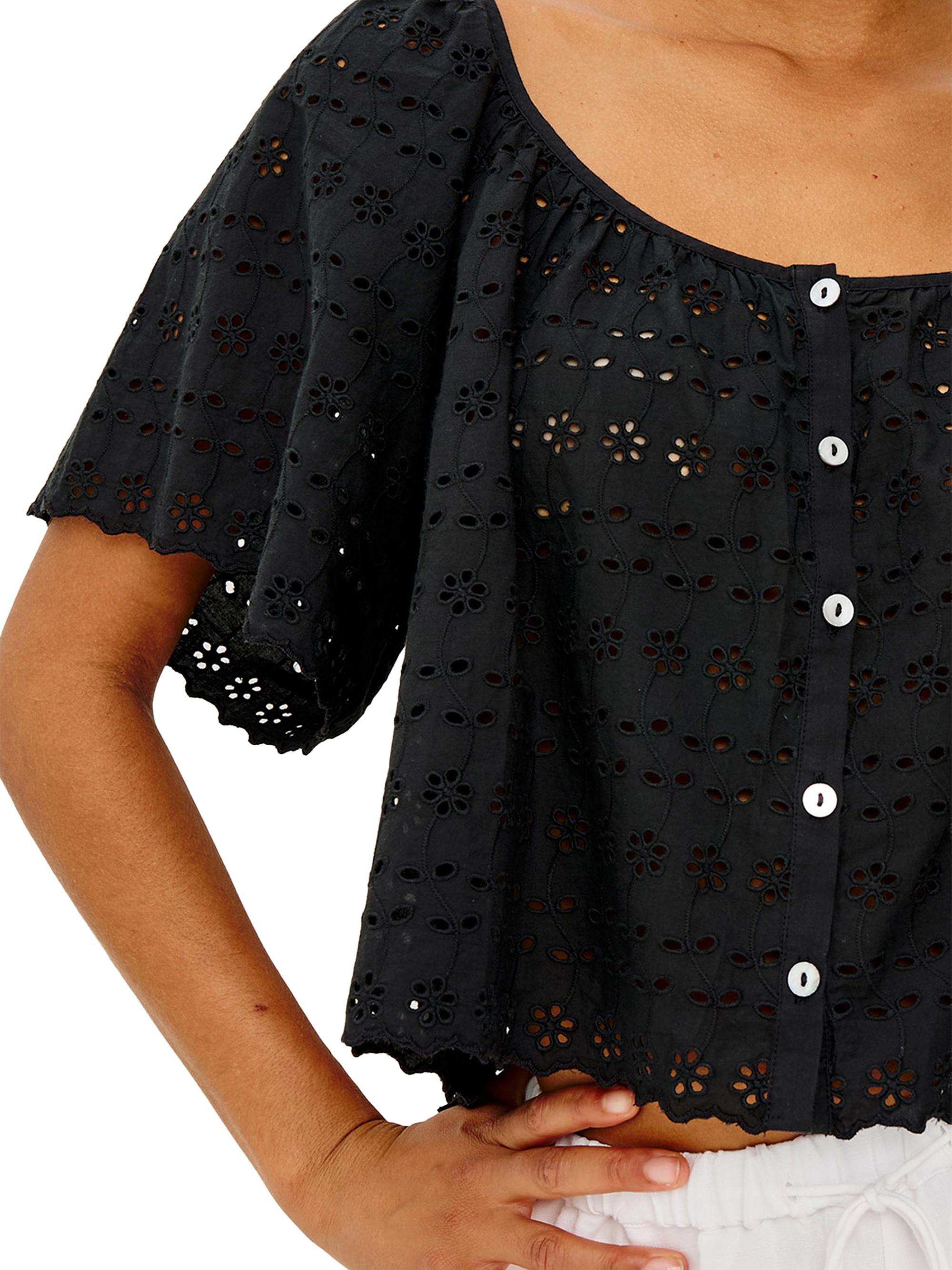 Rails Women's Miller Eyelet Cotton Top - Black Eyelet | Thumbnail 6