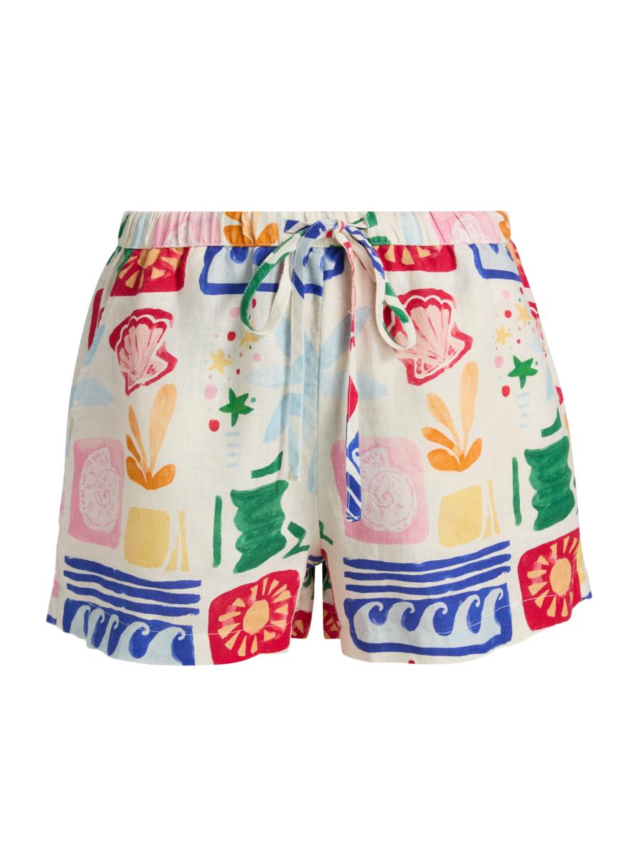 Rails Women's Jenner Bahama Linen High-rise Shorts