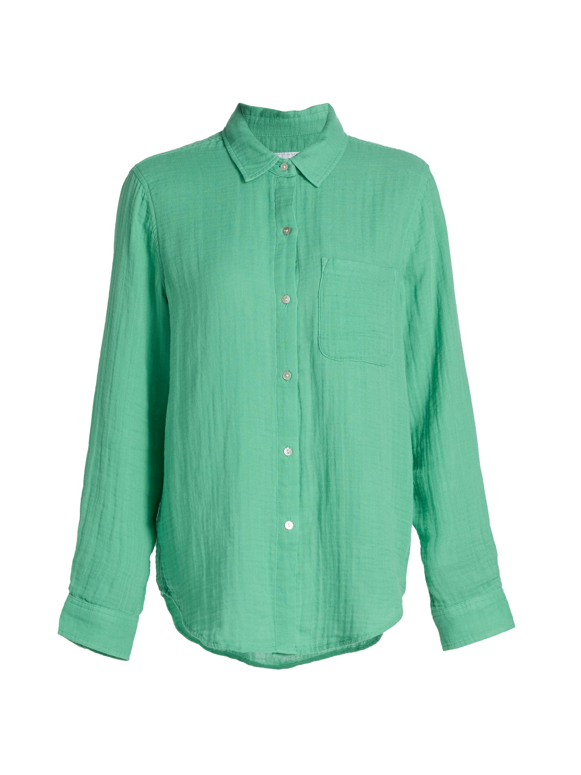 Rails Women's Ellis Crinkled Cotton Shirt - Clover
