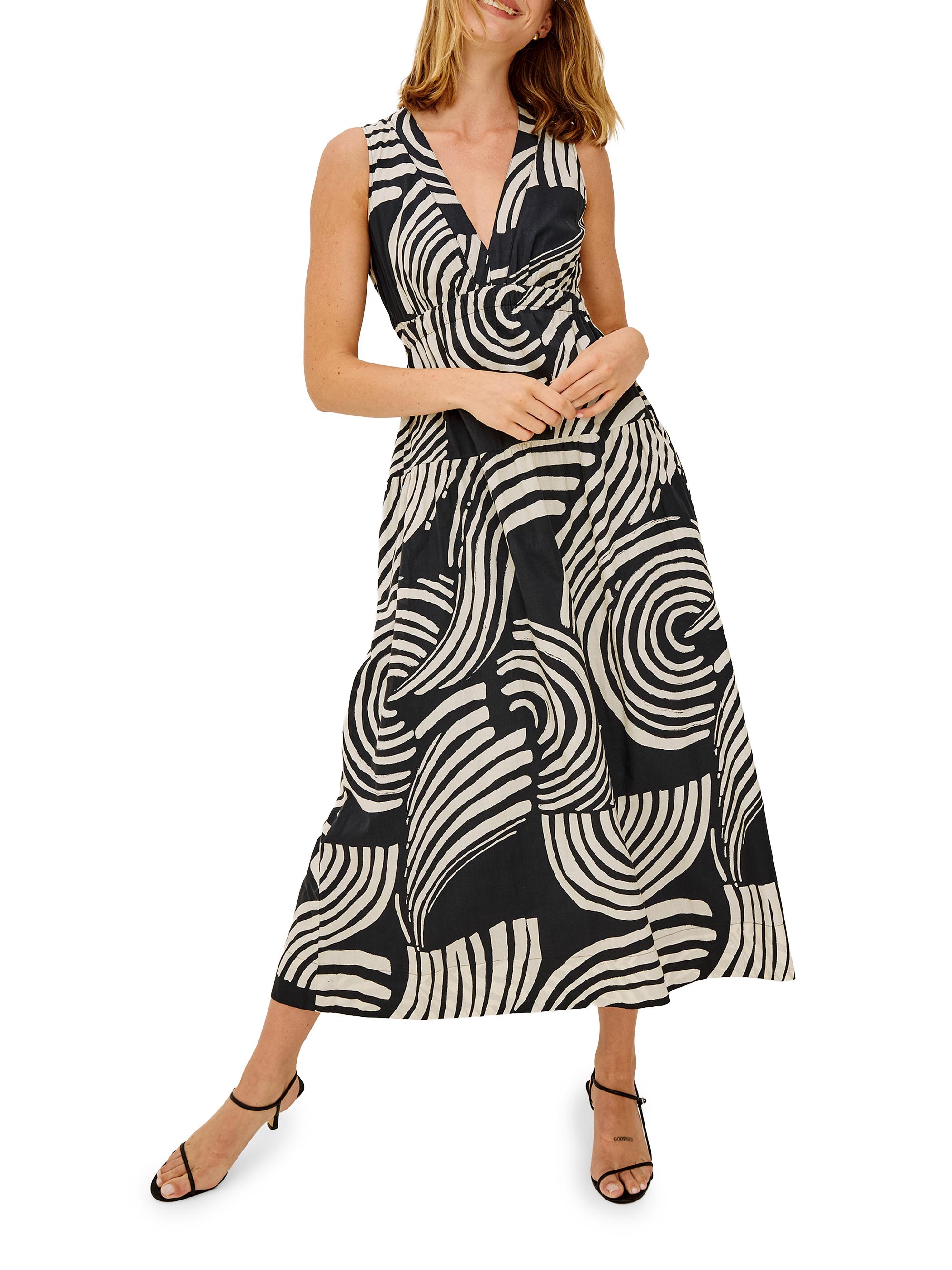 Rails Women's Genevieve Printed Cotton Midi Dress - Onyx Waves | Thumbnail 3