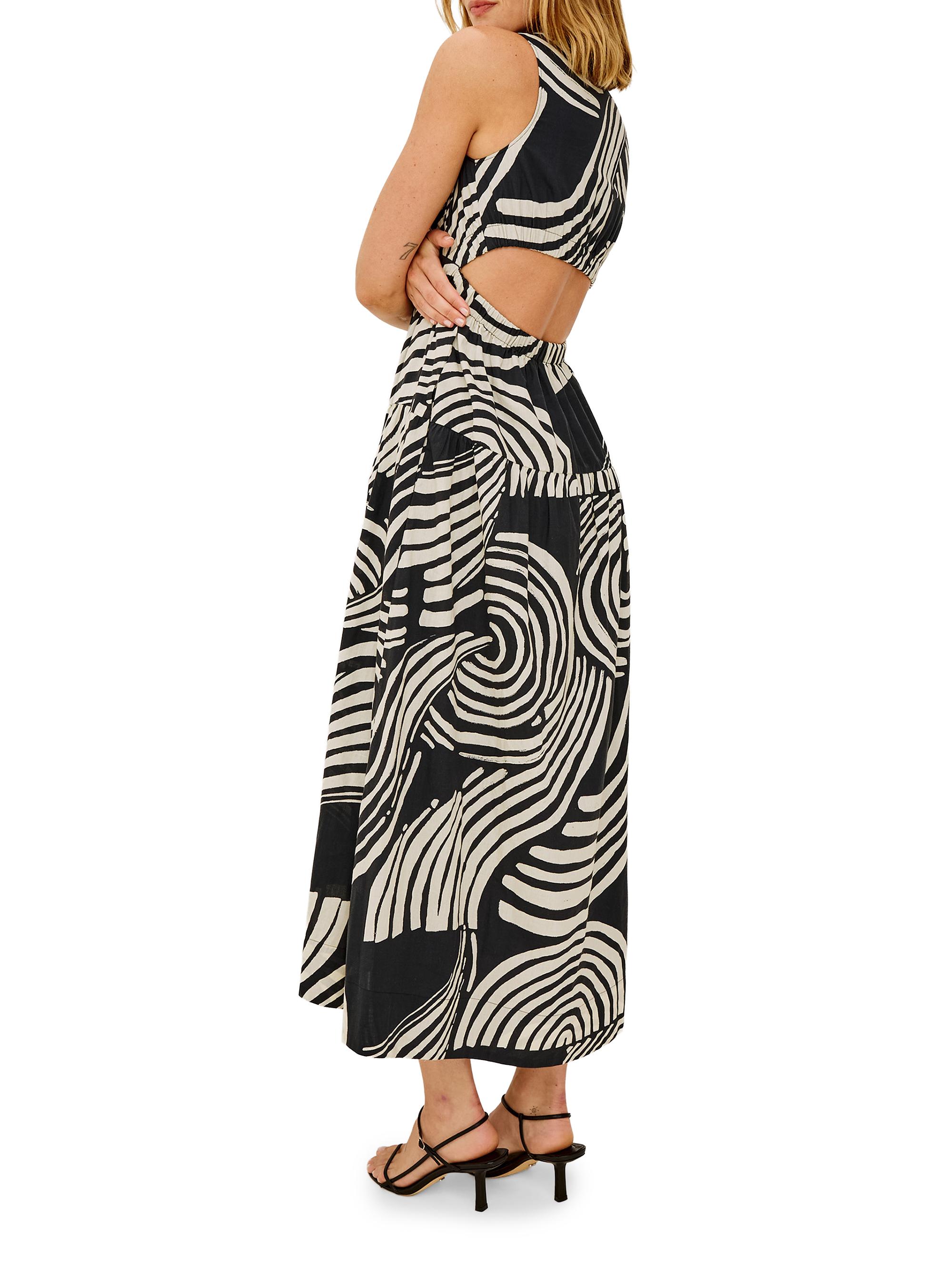 Rails Women's Genevieve Printed Cotton Midi Dress - Onyx Waves | Thumbnail 4