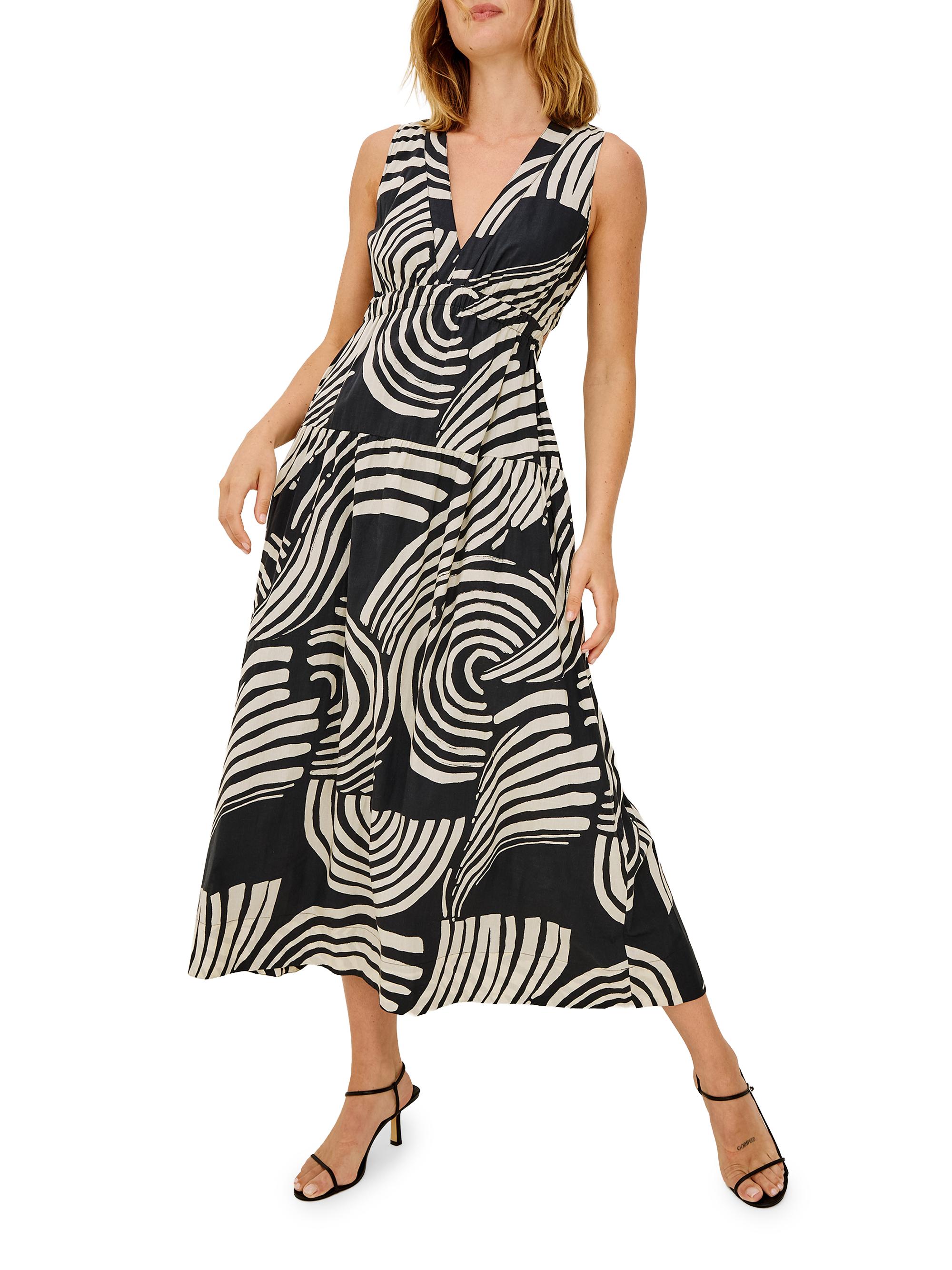 Rails Women's Genevieve Printed Cotton Midi Dress - Onyx Waves | Thumbnail 2