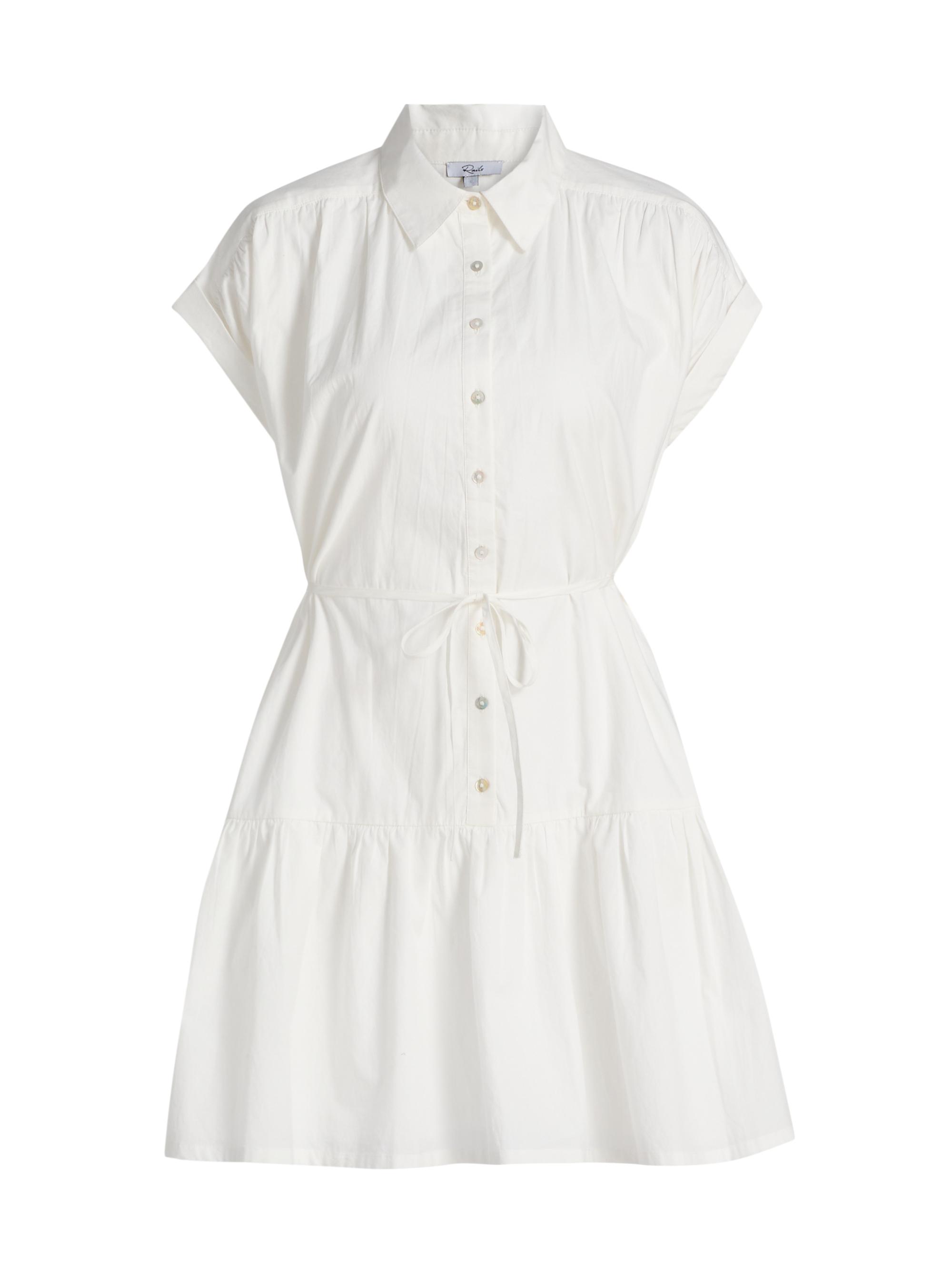 Rails Women's Evaline Cotton Tie-Waist Minidress - White