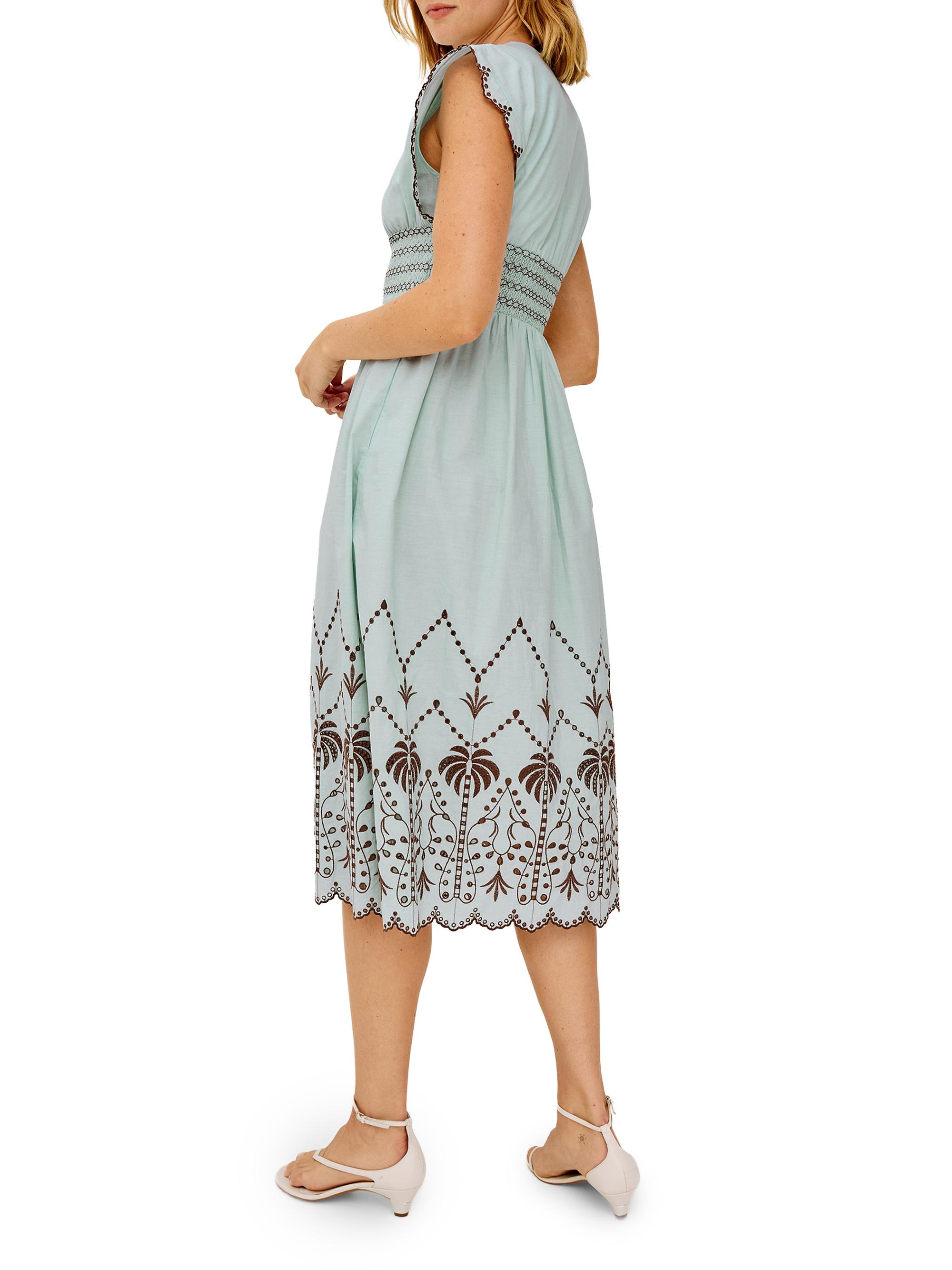 Rails Women's Roxanne Embroidered Cotton Midi-Dress - Ocean Palms Embroidery | Thumbnail 4
