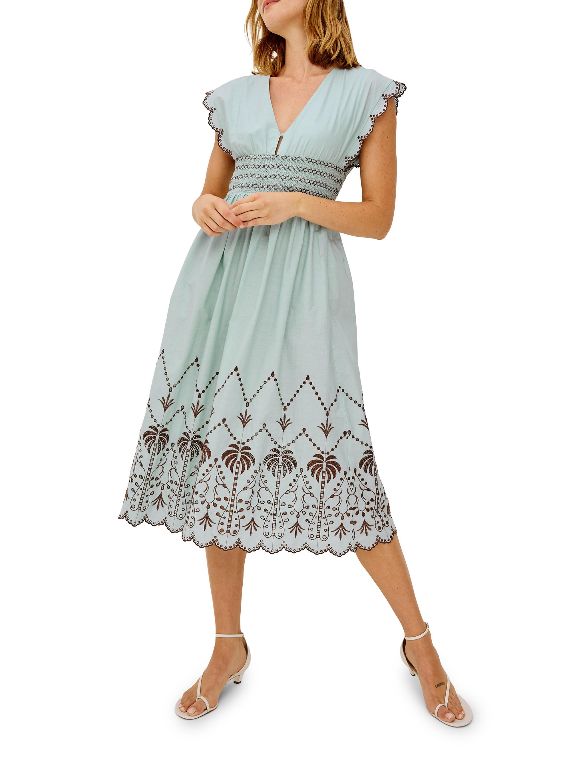 Rails Women's Roxanne Embroidered Cotton Midi-Dress - Ocean Palms Embroidery | Thumbnail 2