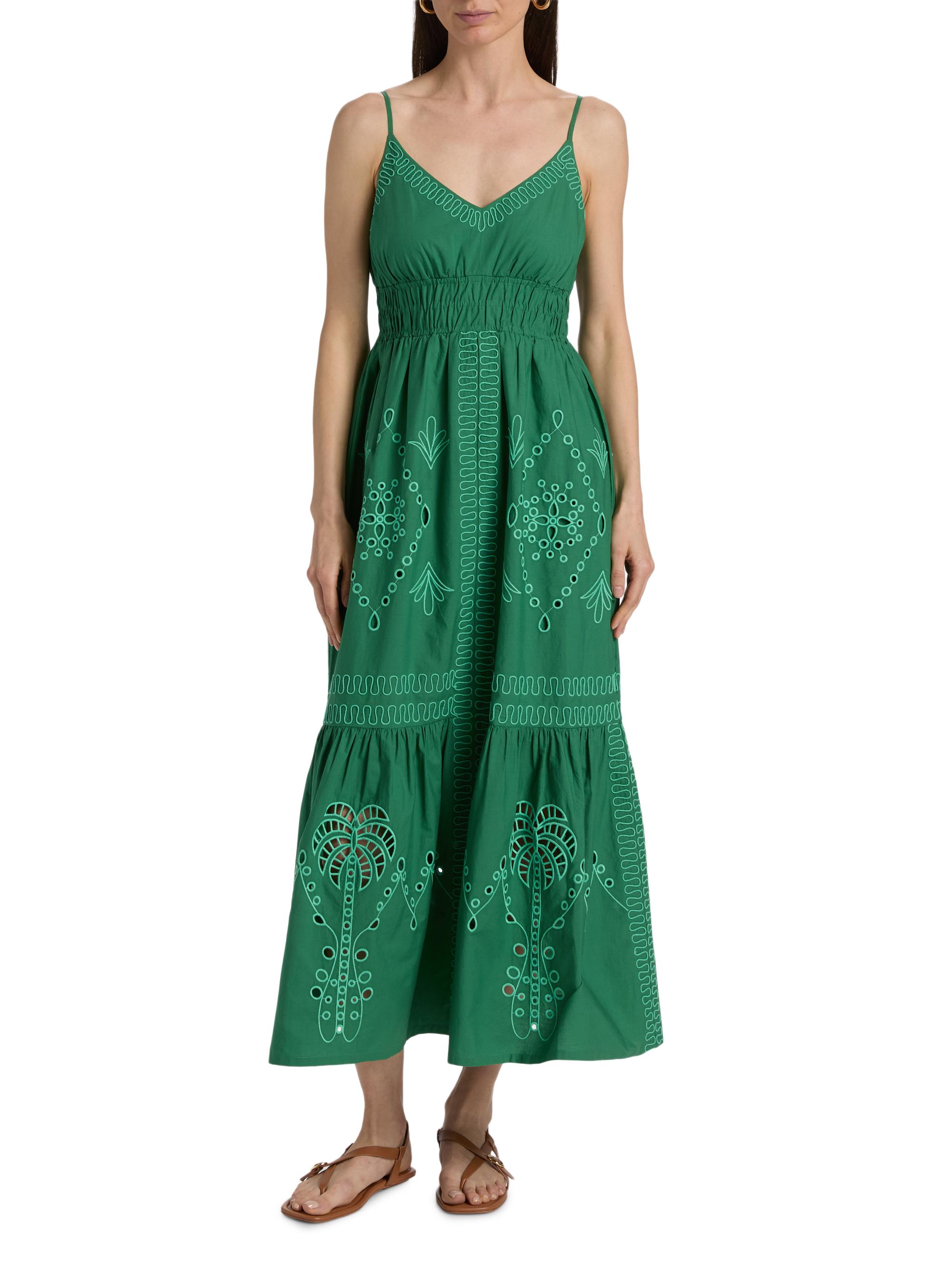 Rails Women's Blair Eyelet-Embroidered Cotton A-Line Midi-Dress - Clover | Thumbnail 3