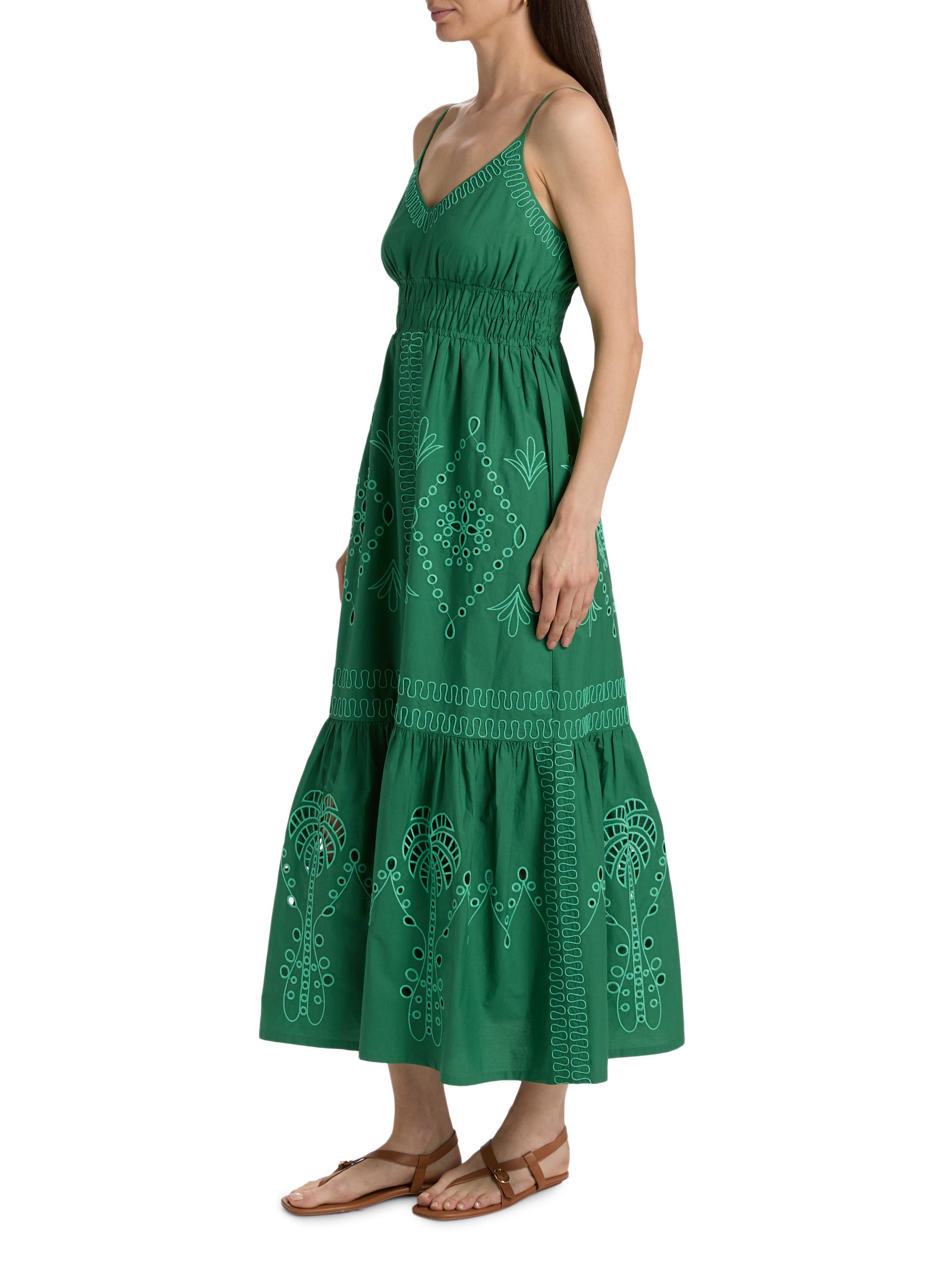 Rails Women's Blair Eyelet-Embroidered Cotton A-Line Midi-Dress - Clover | Thumbnail 4