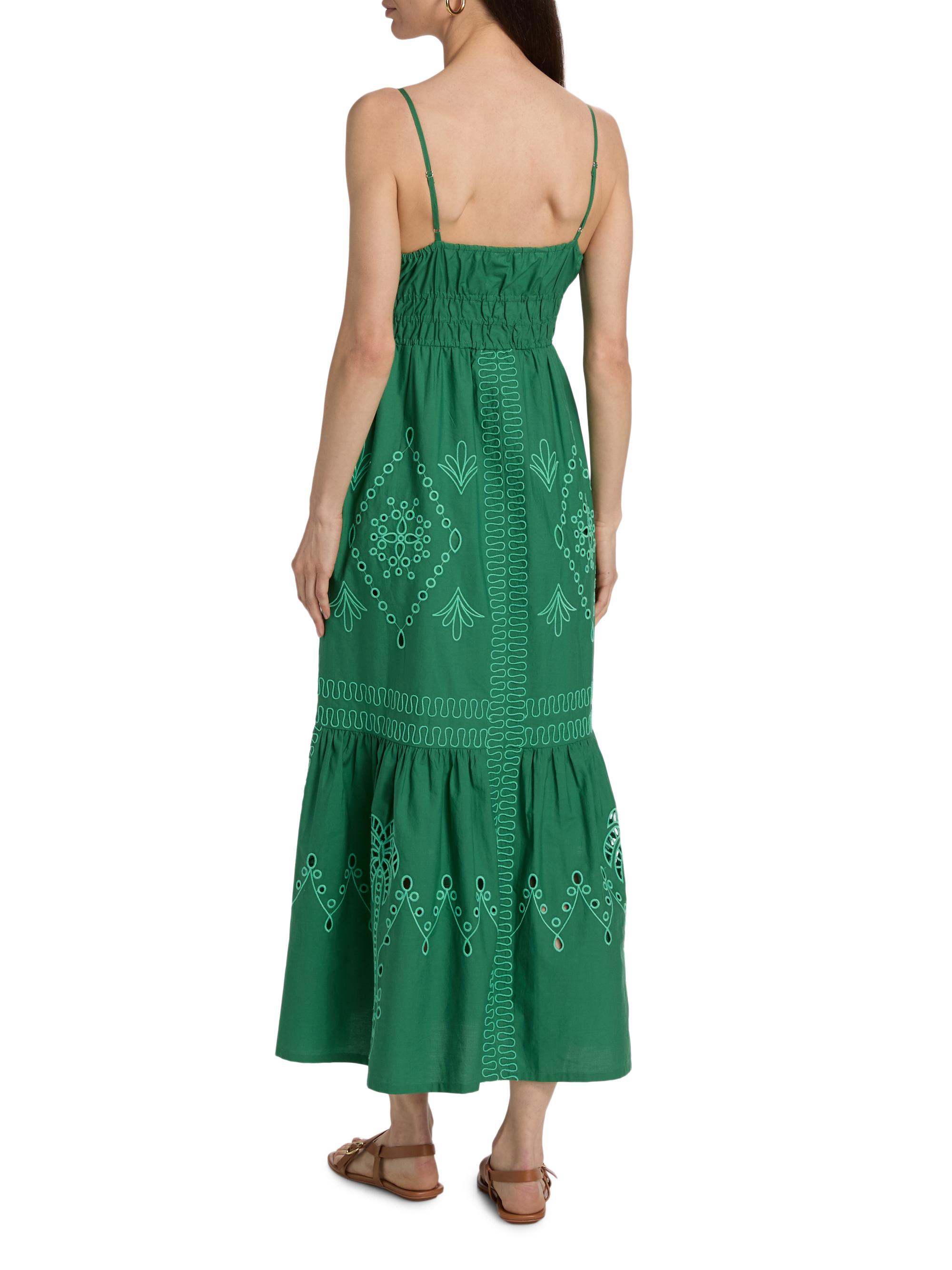 Rails Women's Blair Eyelet-Embroidered Cotton A-Line Midi-Dress - Clover | Thumbnail 5