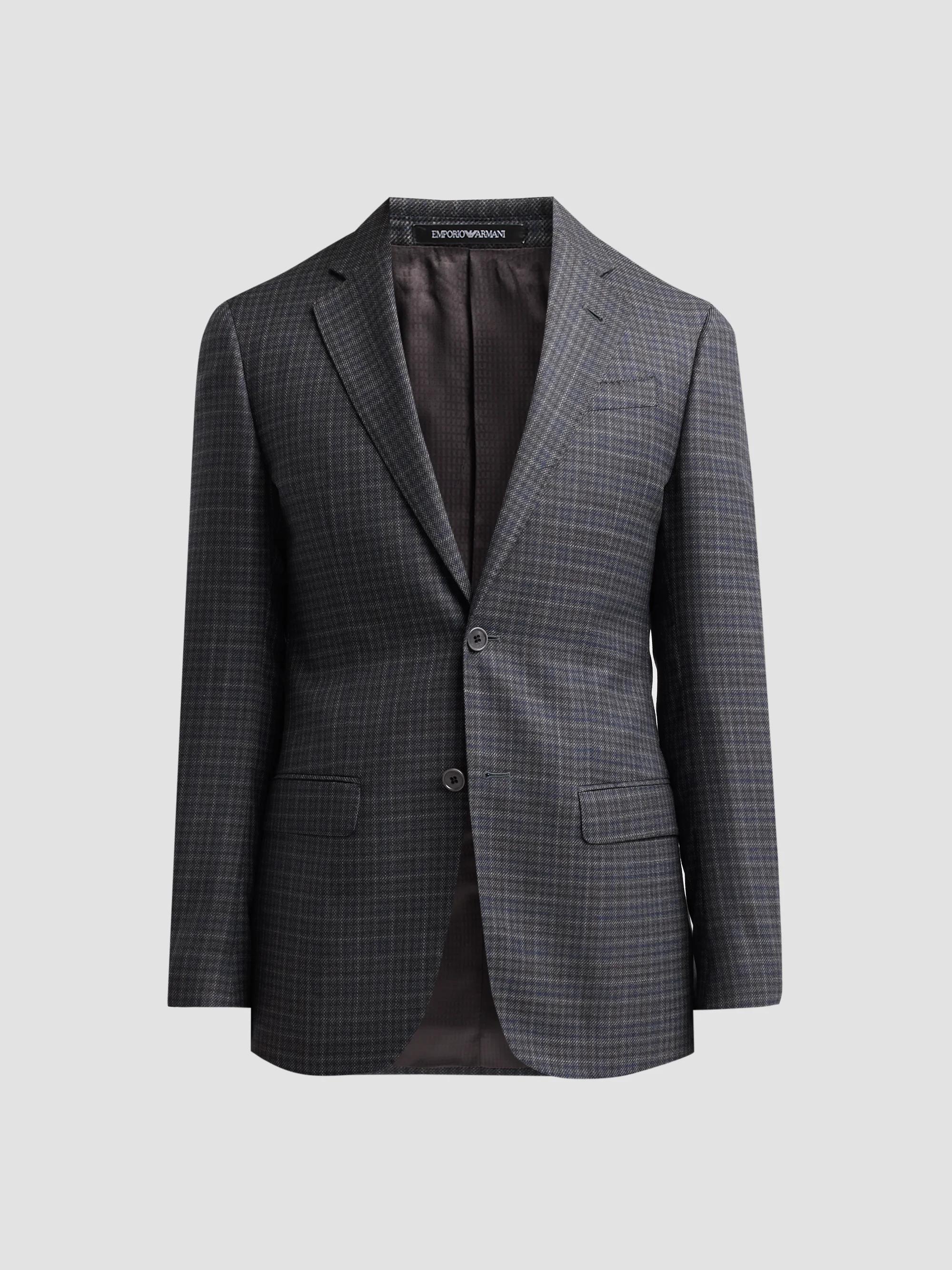 Emporio Armani Plaid Single-Breasted Jacket | Saks Fifth Avenue