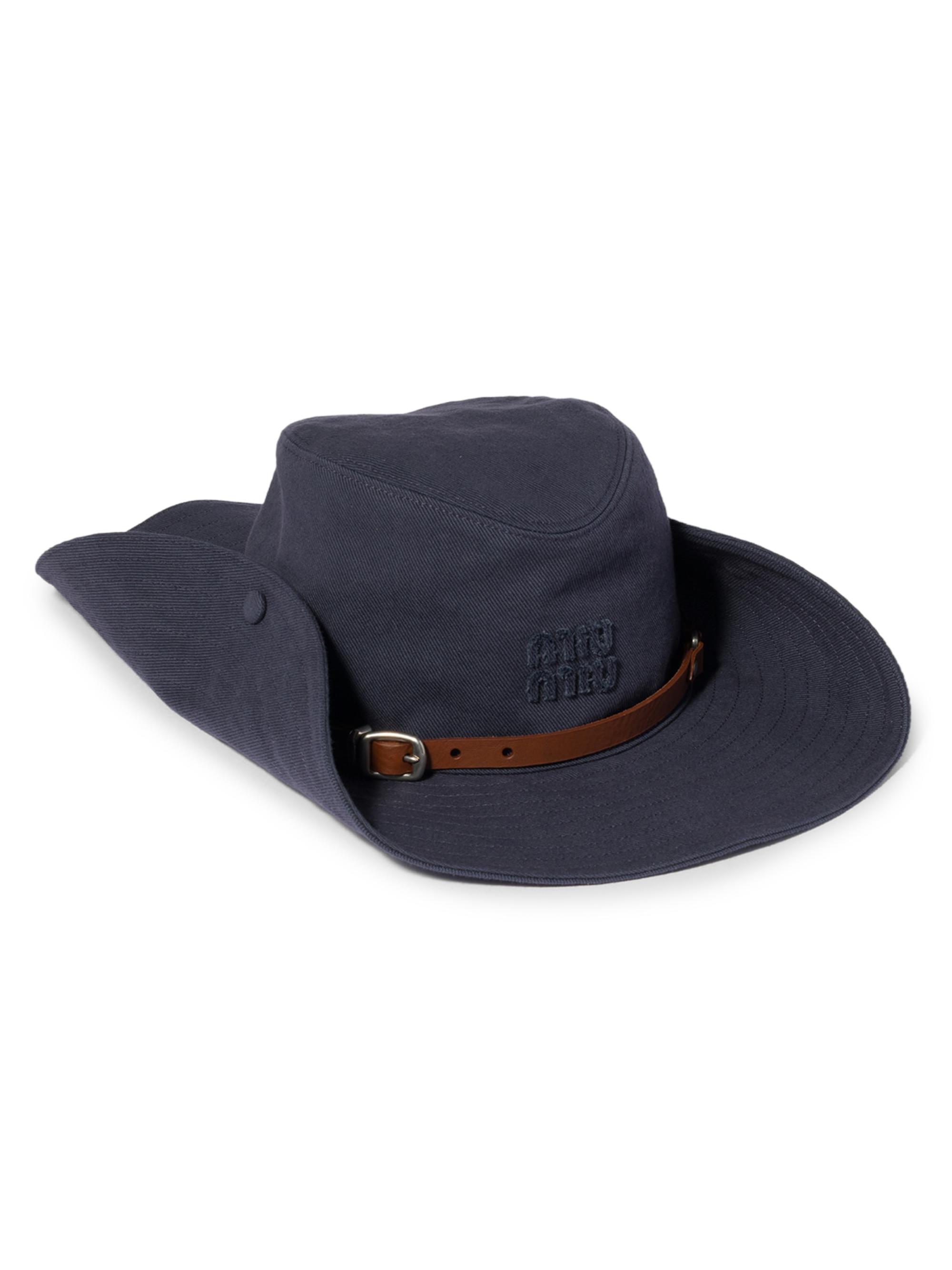 Miu Miu Women's Drill Cowboy Hat - Grey