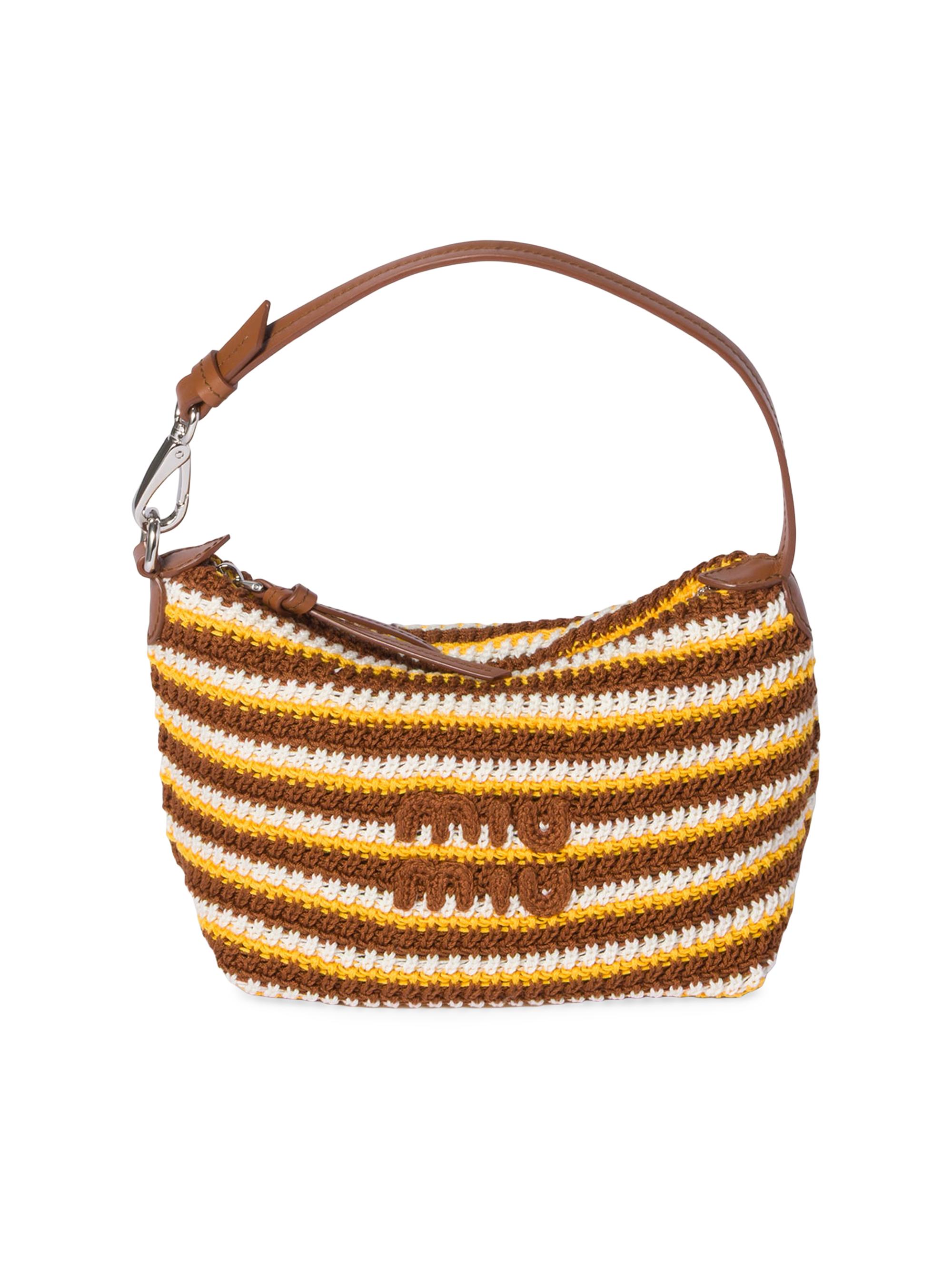 Miu Miu Women's Crochet Pouch - Blue