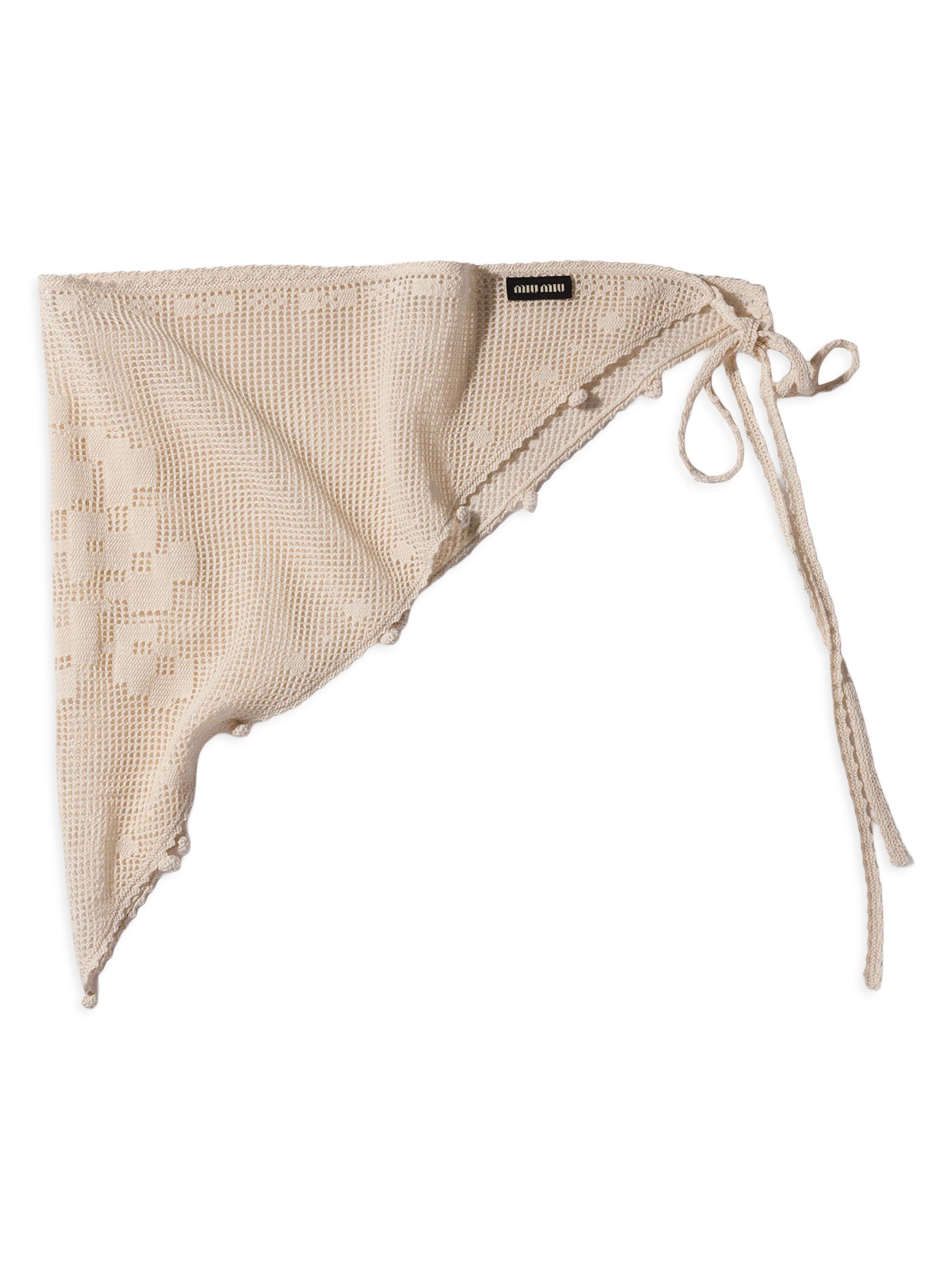 Miu Miu Women's Cotton Pareo Scarf - Beige Khaki