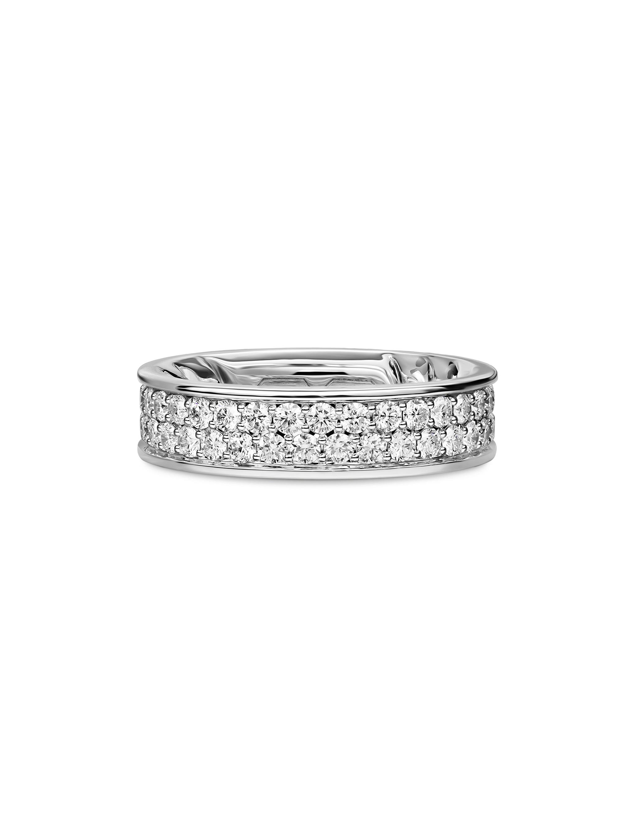 David Yurman Men's Streamline Band Ring in Sterling Silver - Diamond