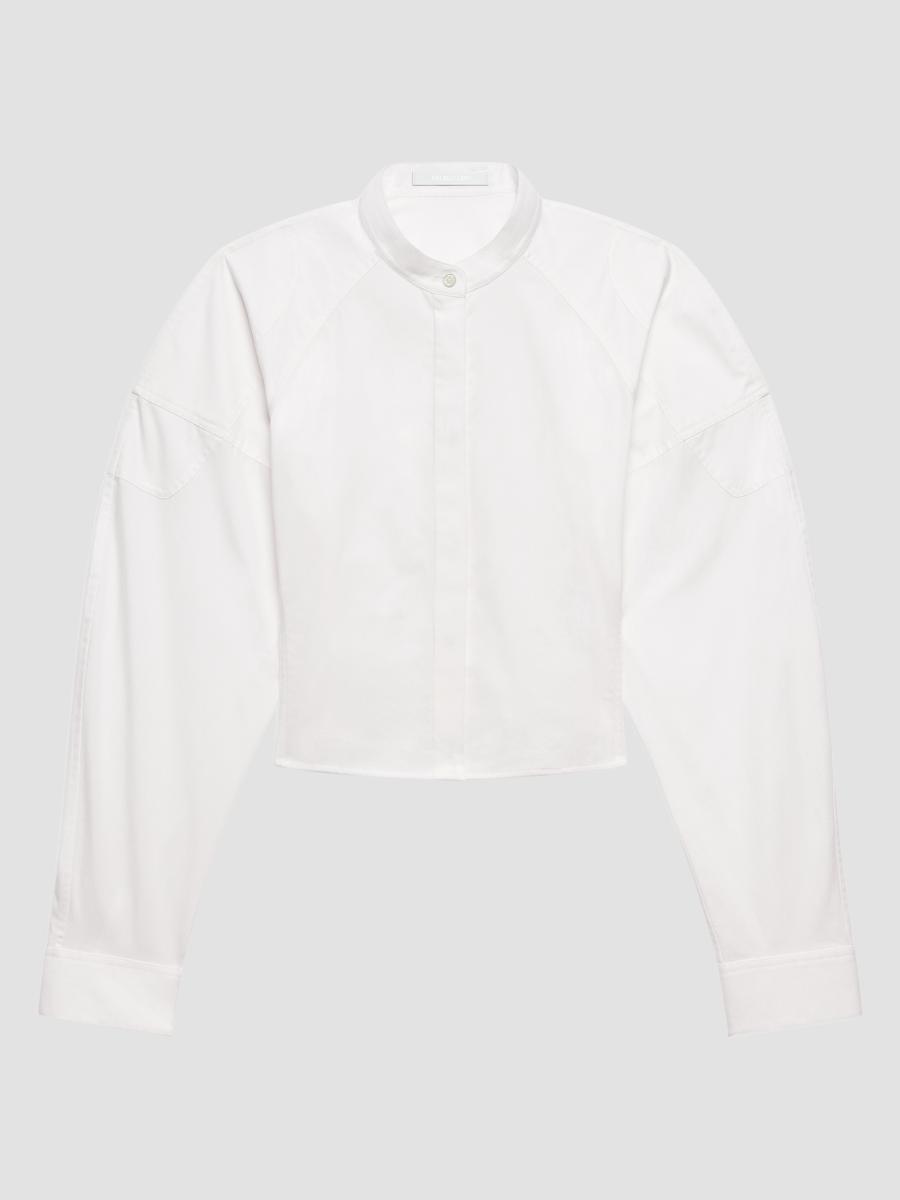 Helmut Lang Women's Cotton Poplin Saddle Shirt In White