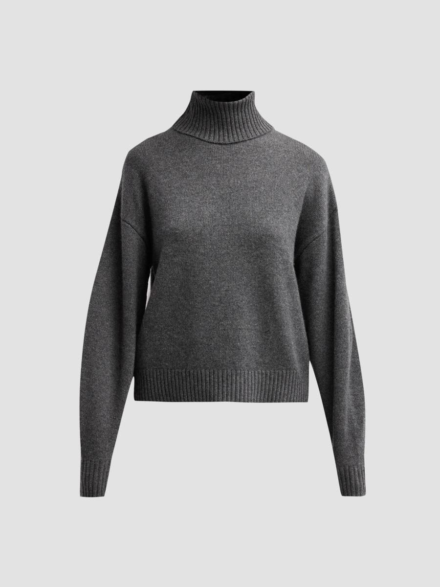 Theory Women's Cashmere Turtleneck Sweater In Gray
