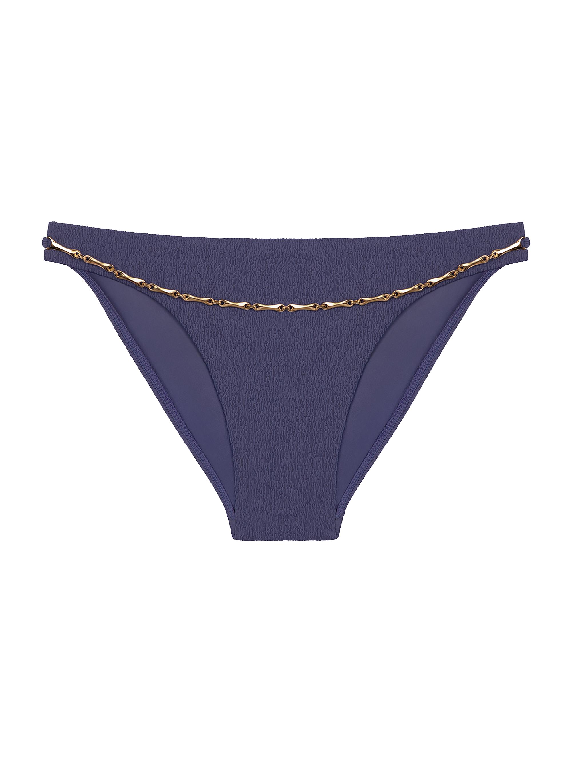 ViX by Paula Hermanny Women's Bell Crinkle Chain Bikini Bottom - Blue